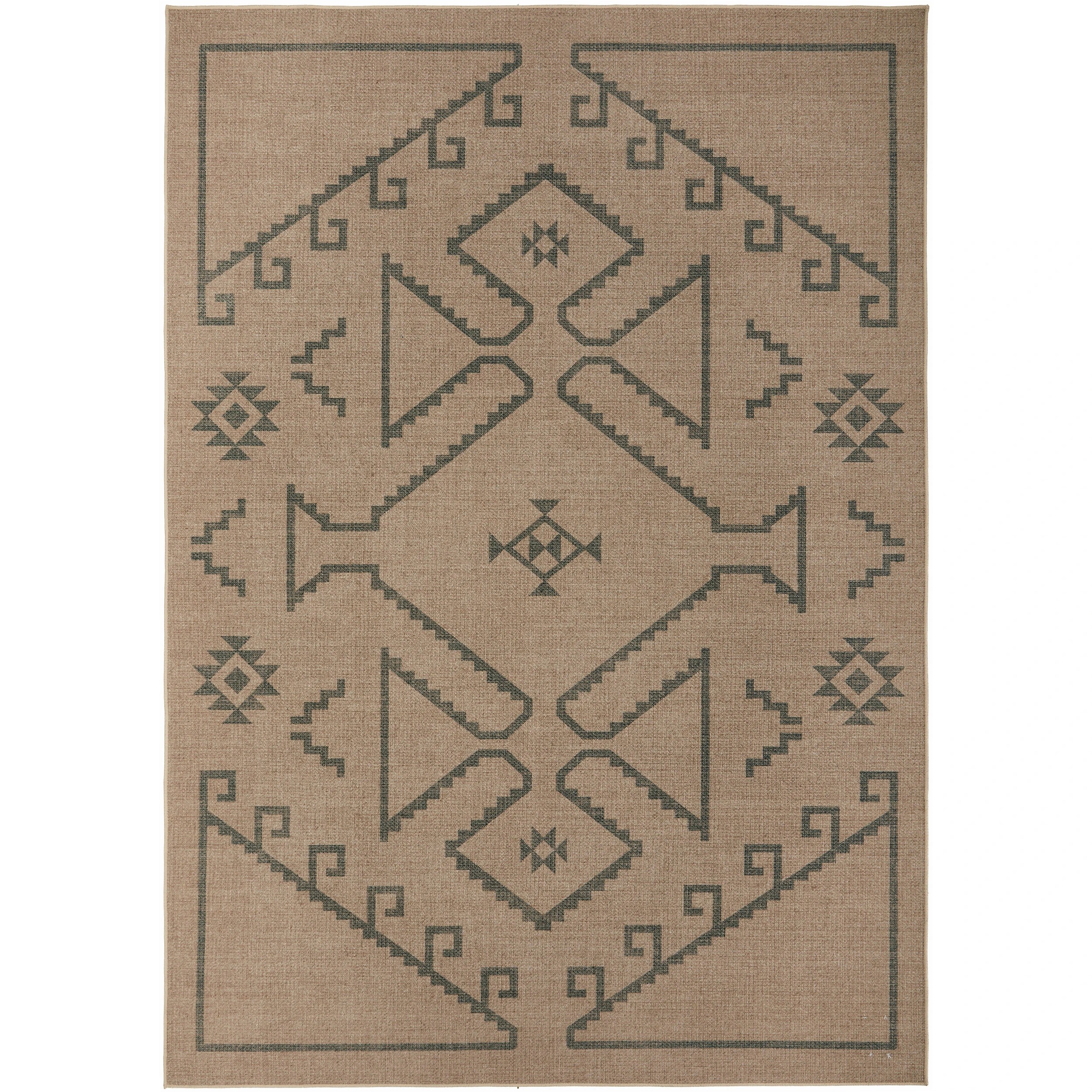 1 Common Ground Rugs Soleil Firuz 220x150cm - Medium Outdoor Rug - Brown, 1 of 8