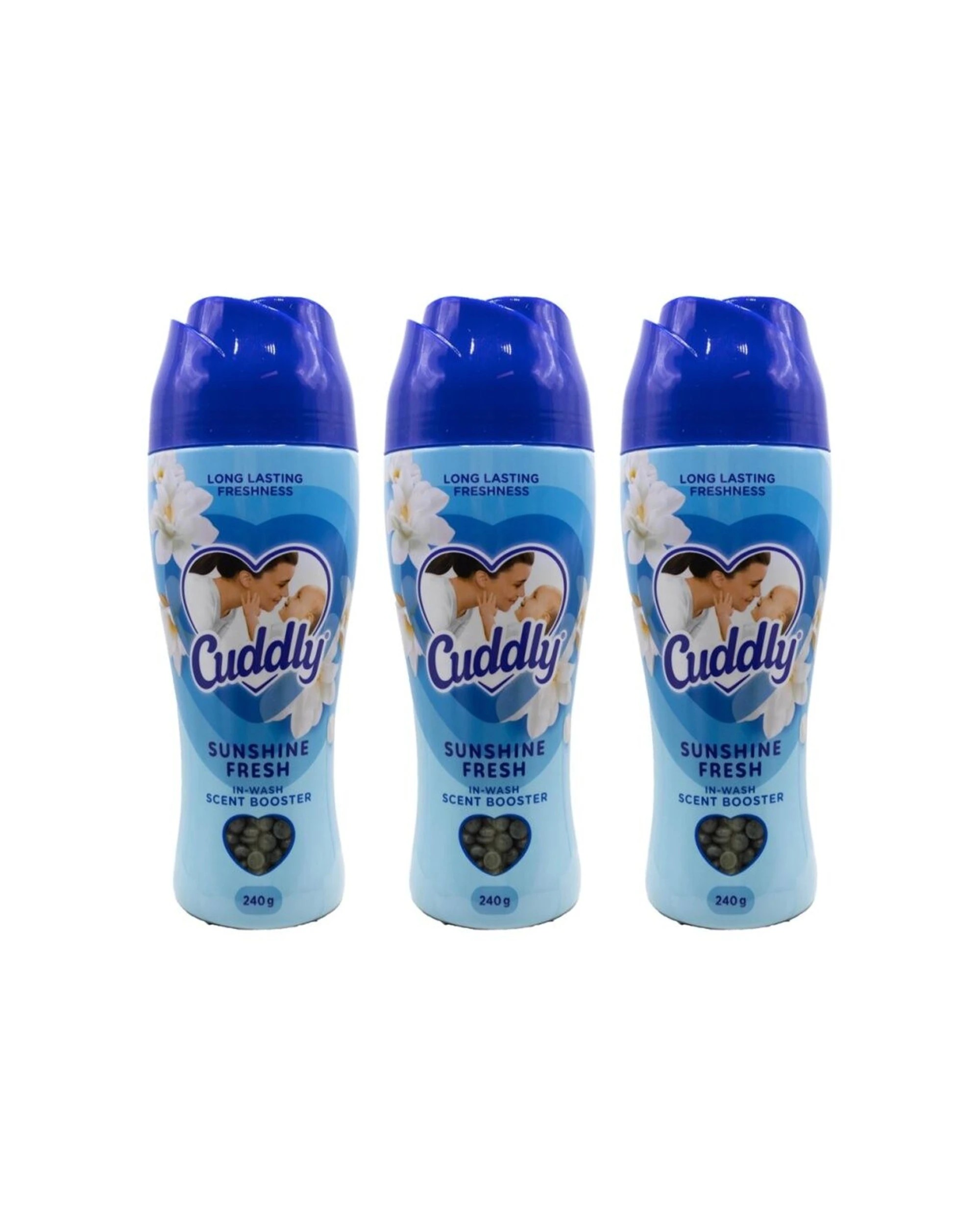 1 Cuddly 3PK In Wash Scent Booster Pellets Sunshine Fresh Tropical Fragrance - Blue, 1 of 3