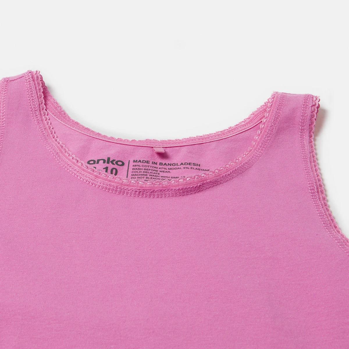 4 3 Pack Super Soft Singlets Hearts, 4 of 6