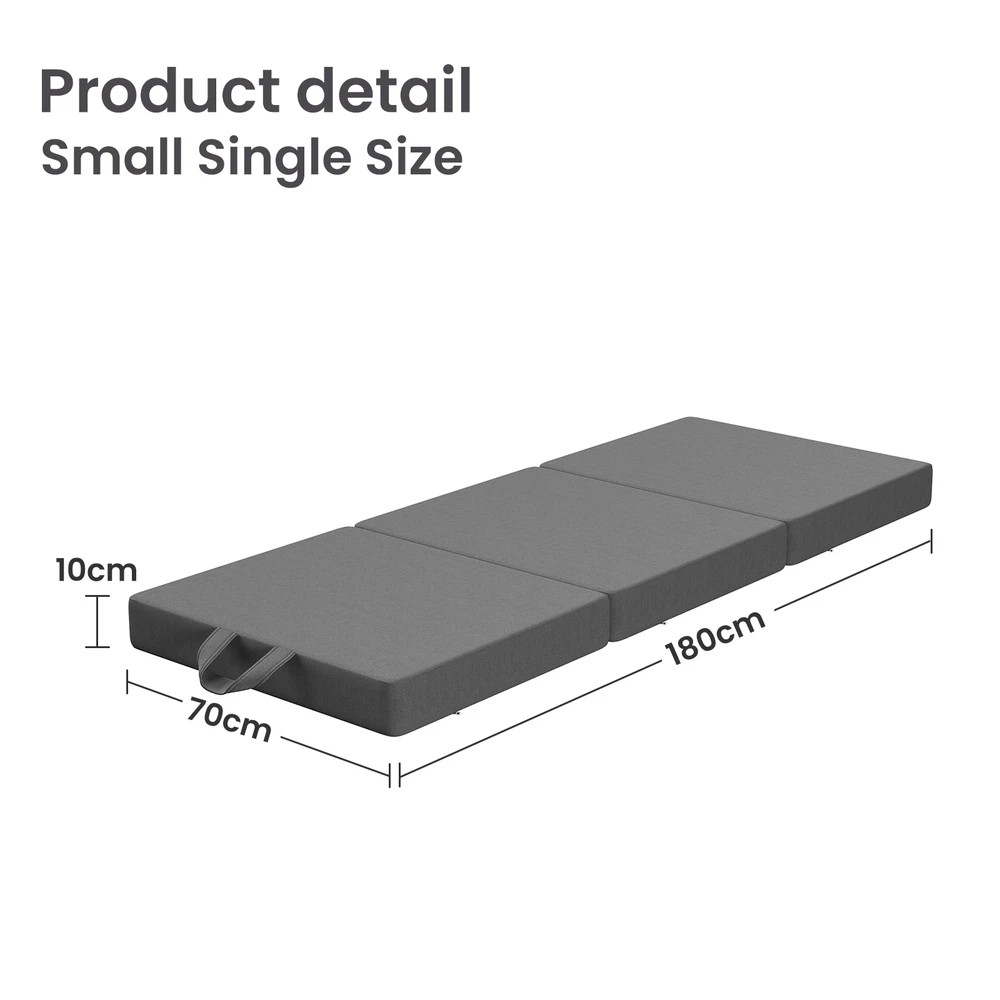 2 BedStory Folding Mattress Small Single Trifold Mattress with Firm Support Foam Washable - Single Bed - Black, 2 of 6