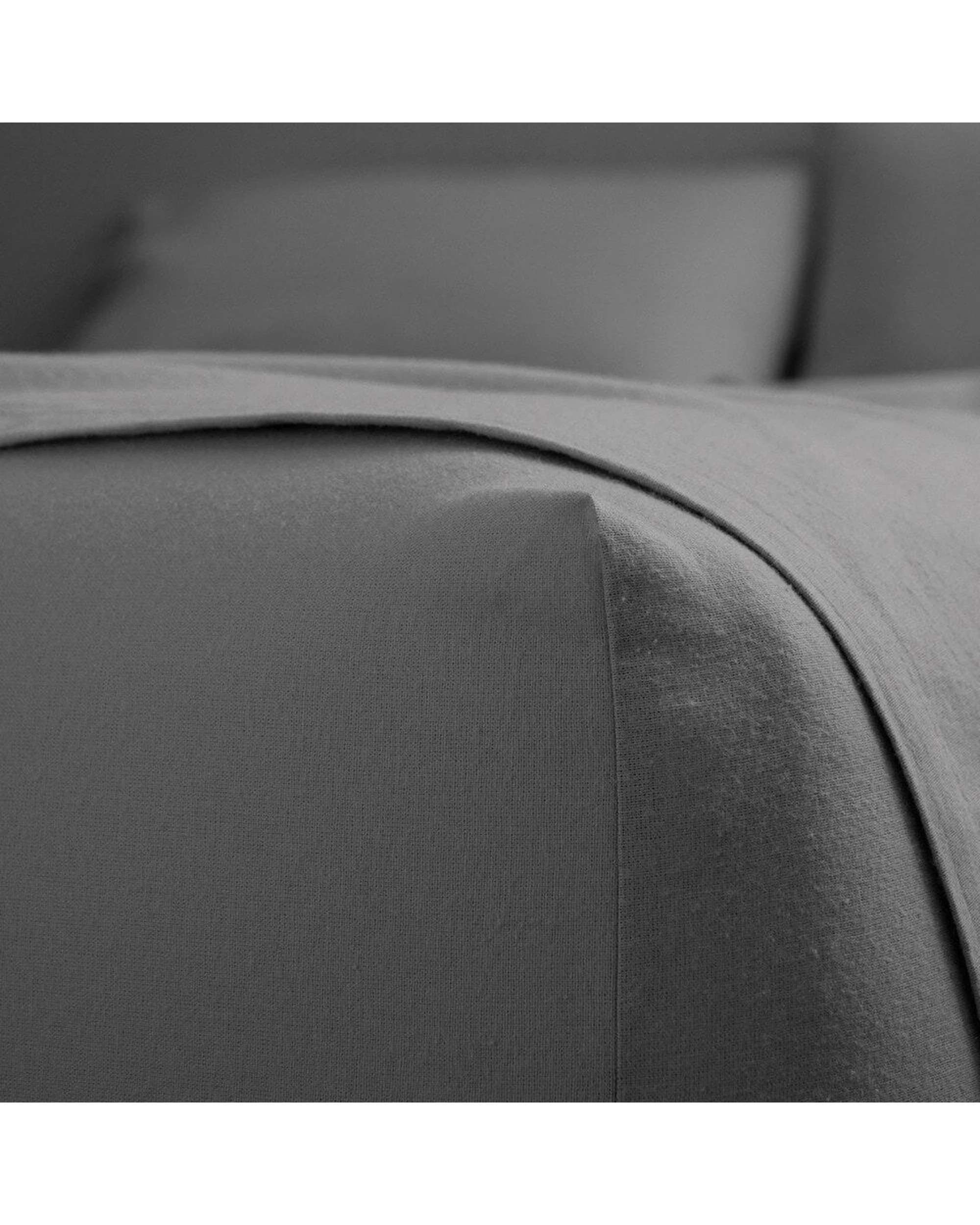 3 Canningvale Cozi Cotton Flannelette Fitted Sheet With Pillowcase Set Ash - Queen Bed - Grey, 3 of 5