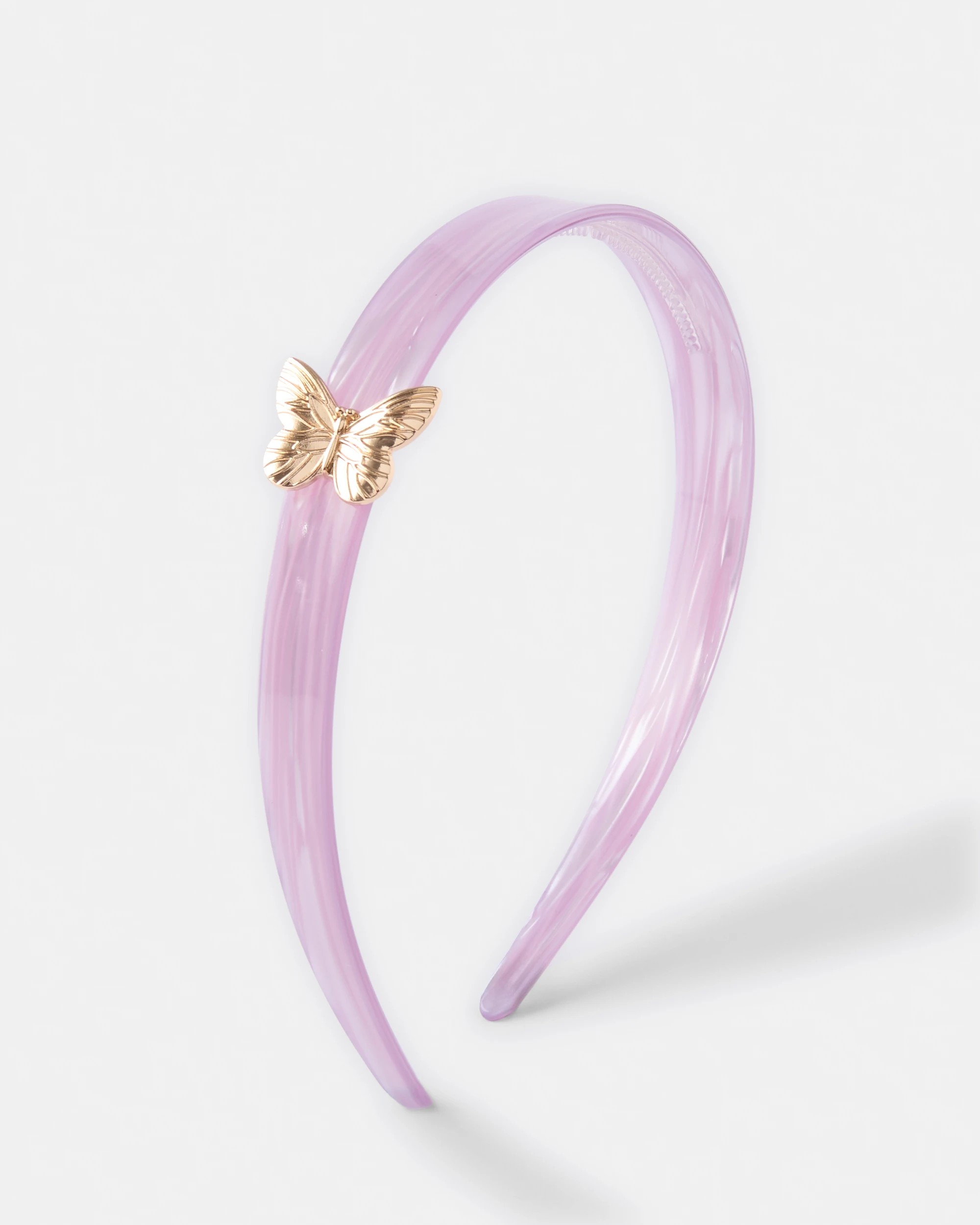 1 Acetate Butterfly Headband - Pink and Gold, 1 of 4