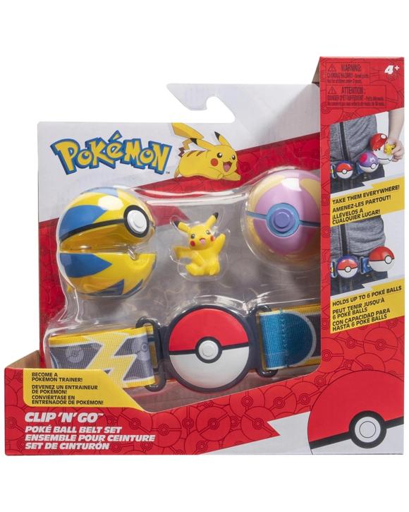 Pokemon Clip N Go Belt Set with Pikachu and Quick Ball and Heal Ball