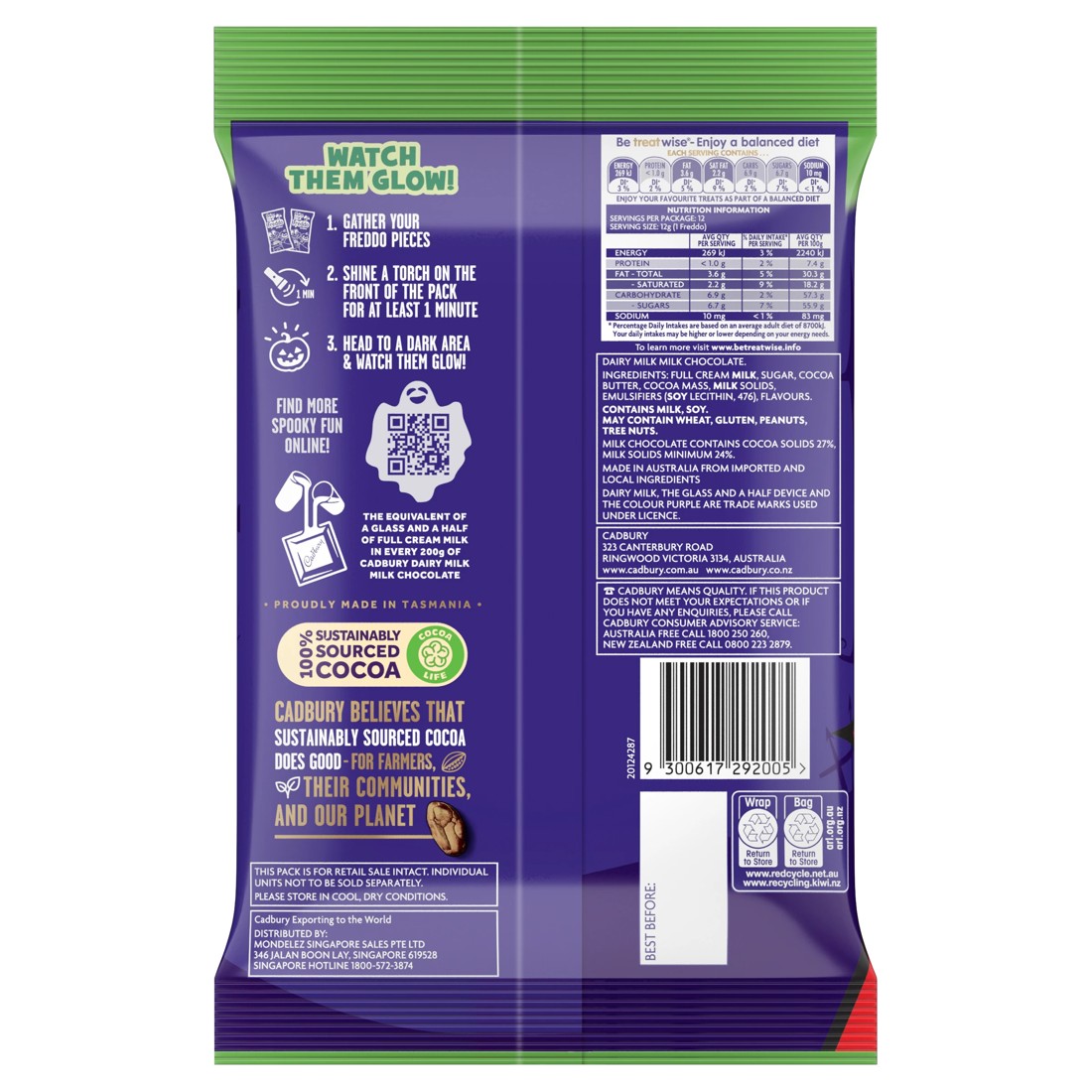 2 12 Piece Cadbury Dairy Milk Freddo Milk Chocolate Sharepack 144g, 2 of 5