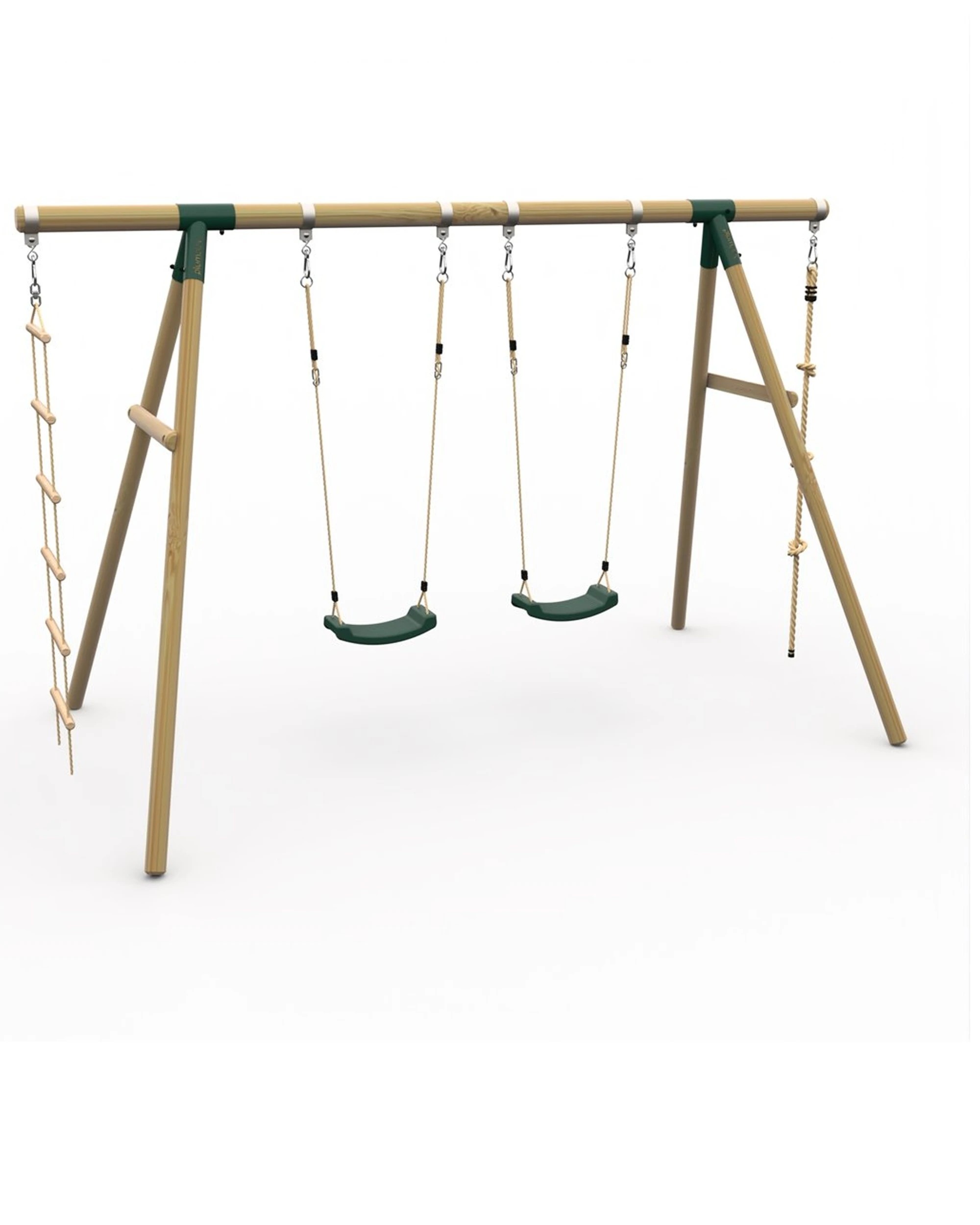 3 Plum Play Au Gibbon Wooden Swing Set With Rope Ladder And Baby Seat Stable Frame, 3 of 8