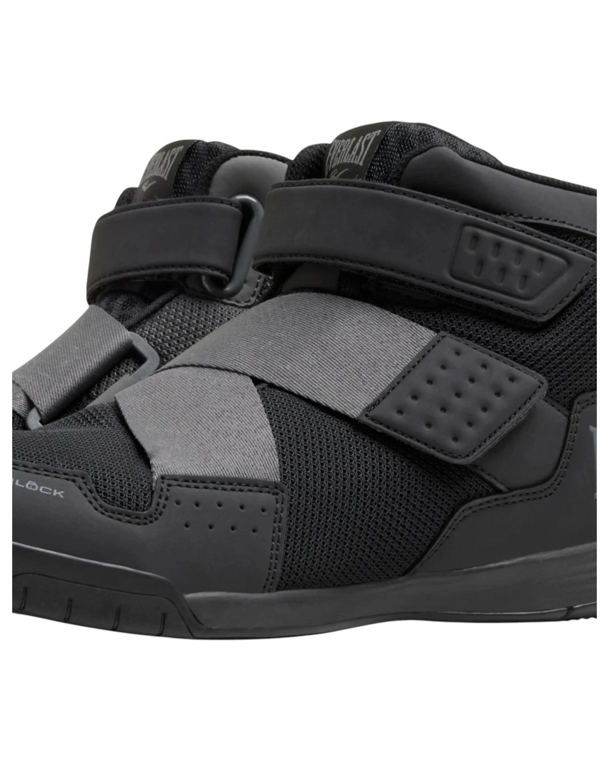 6 Everlast Mens Powerlock X-Trainer Black/ Grey Gym Training Boots Boxing Shoes BLACK/GREY, 6 of 8