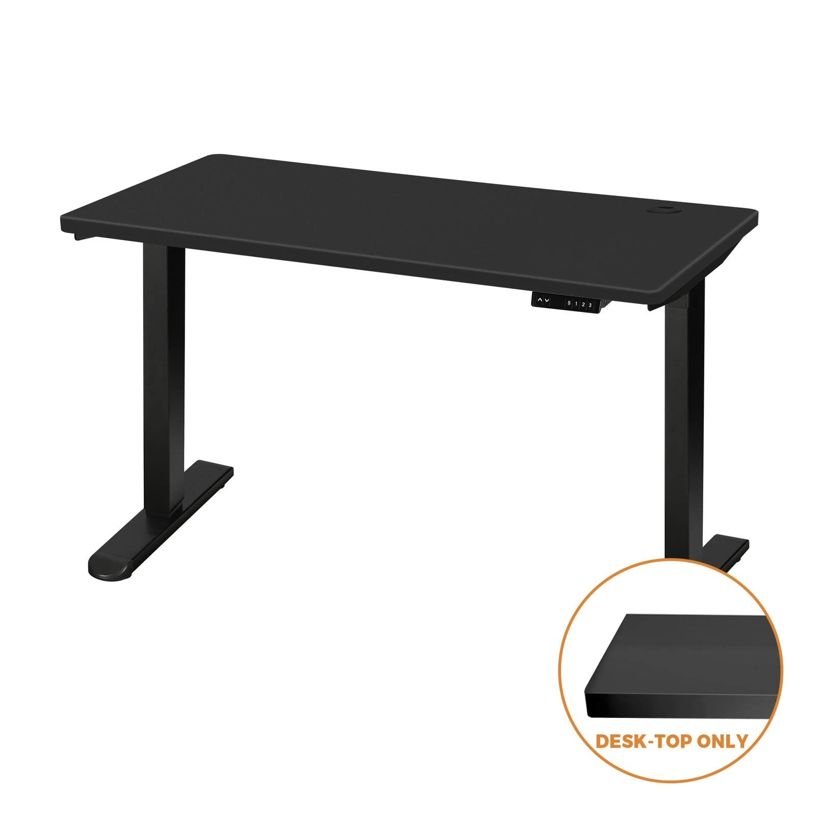 7 Oikiture Standing Desk Top Adjustable Electric Desk Board Computer Table
 - Black, 7 of 8