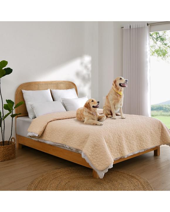 Charlie's Sofur Waterproof Dog Bed Cover Protector King/Super King 208x305cm - King/Super King Bed - Oat