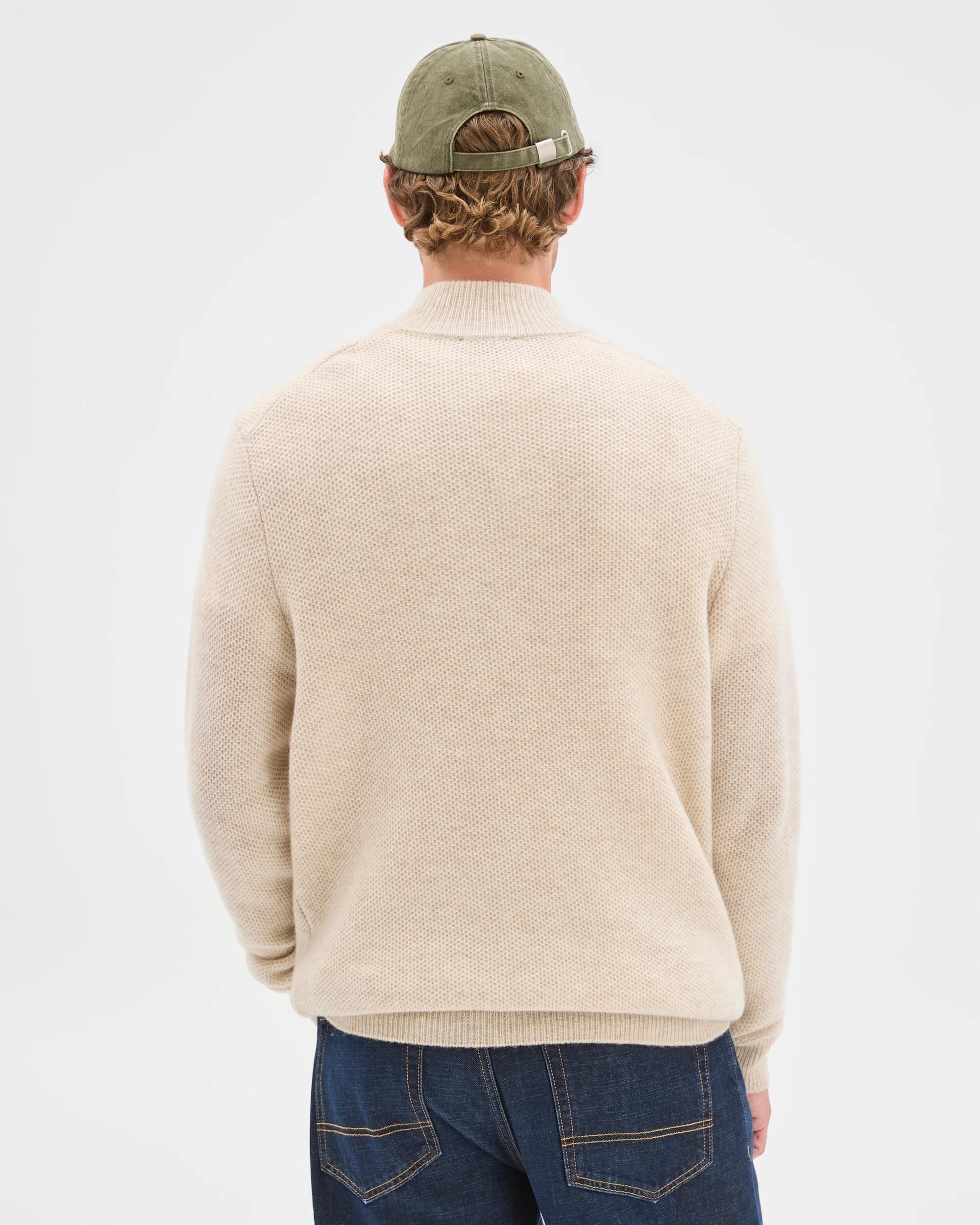 6 Target Man Lambswool 1/2 Zip Knit Jumper OATMARLE, 6 of 6