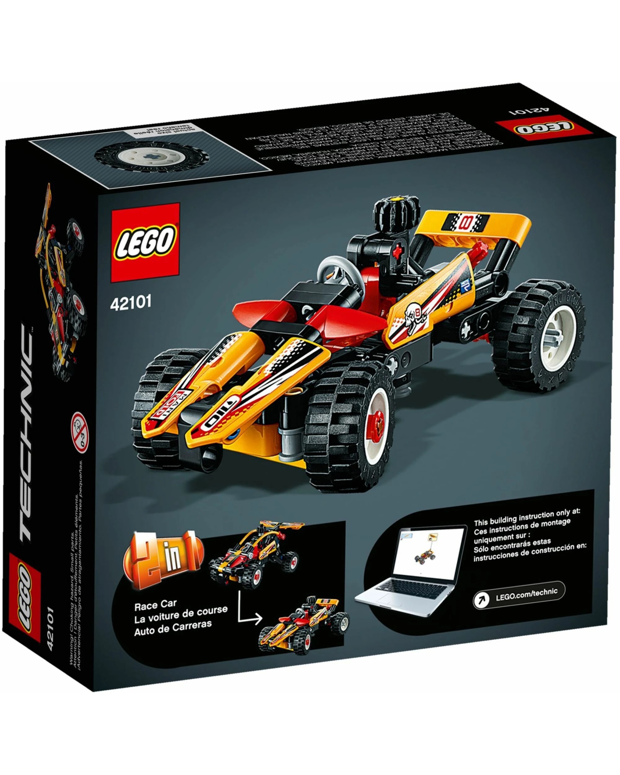 4 LEGO 42101 Buggy & Racing Car 2-in-1 Building Kit, 4 of 4