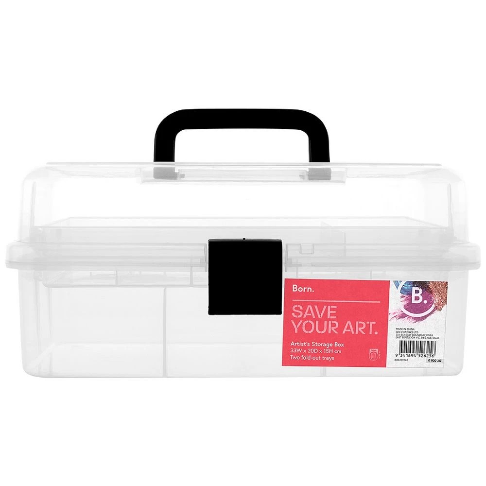 1 Born Art Storage Box Clear, 1 of 4