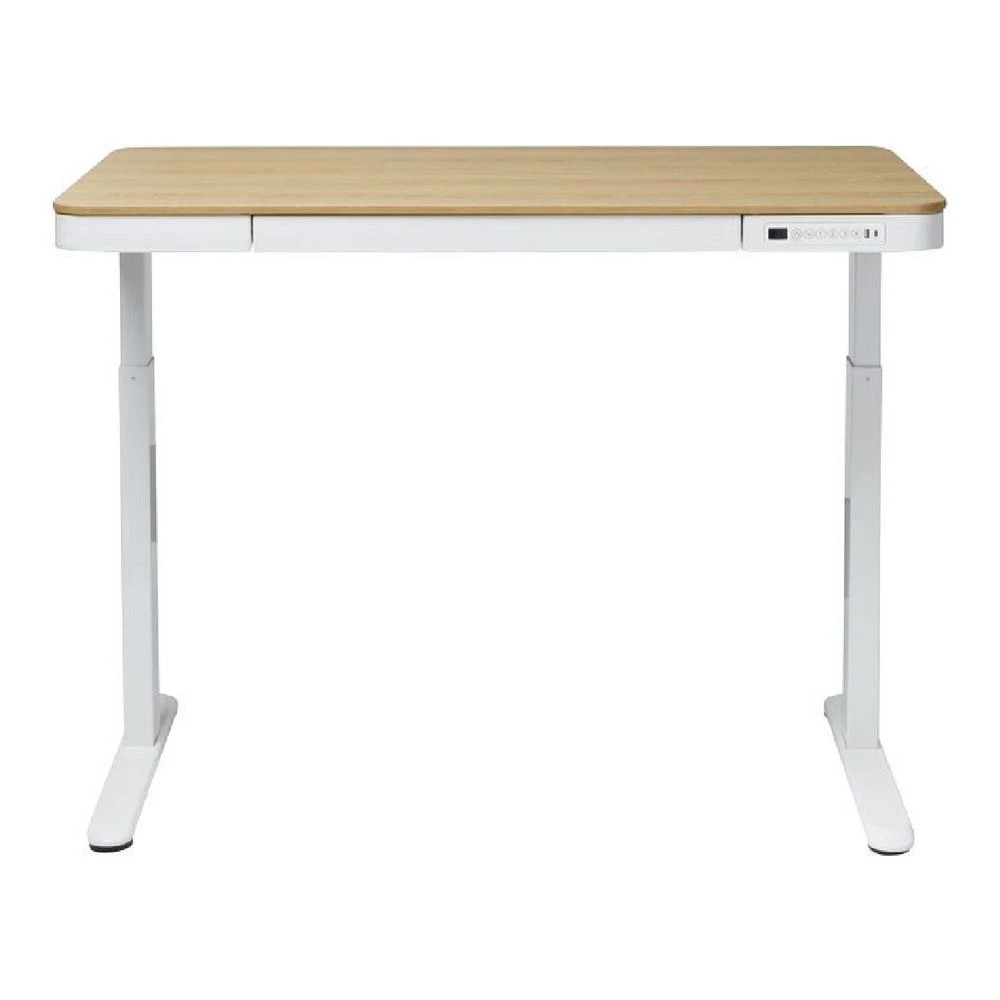 3 Newhaven Electric Sit Stand Desk with Drawer 1200mm White/Oak Desks, Tables and Workstations, 3 of 9