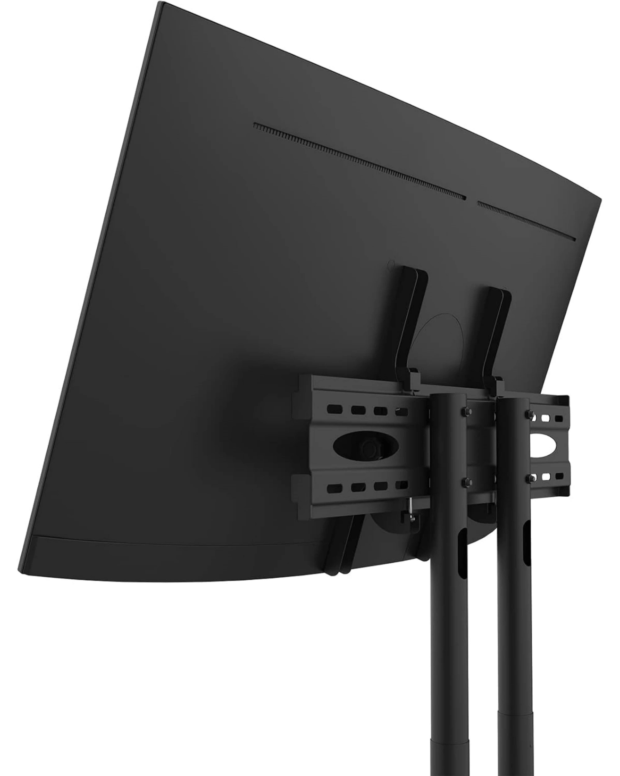 9 Advwin Mobile Tv Stand With Laptop Shelf and Wheels For 32"-65" Adjustable Height, 9 of 9