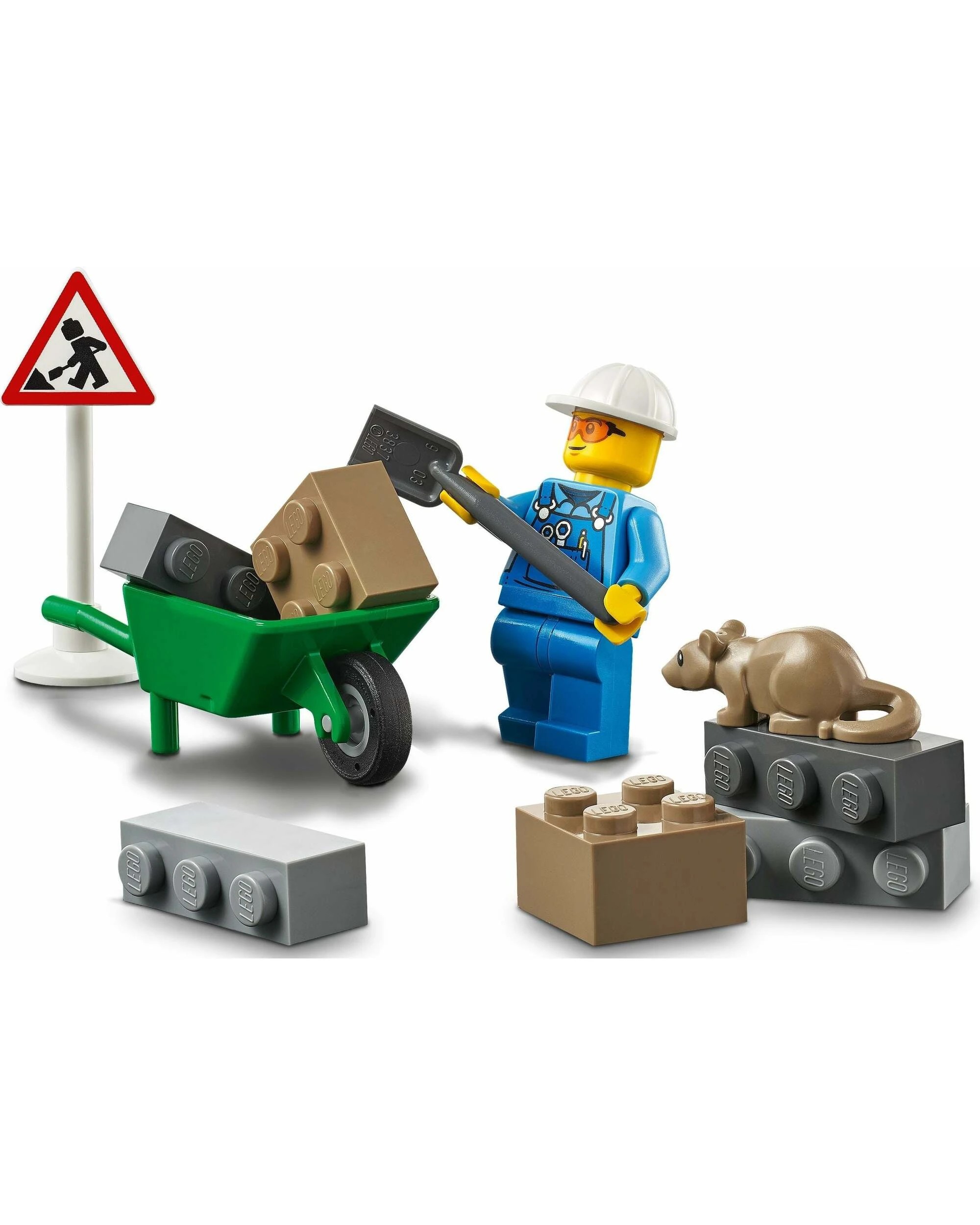 4 LEGO 60284 Roadwork Truck Toy Building Set with Minifigure, 4 of 5