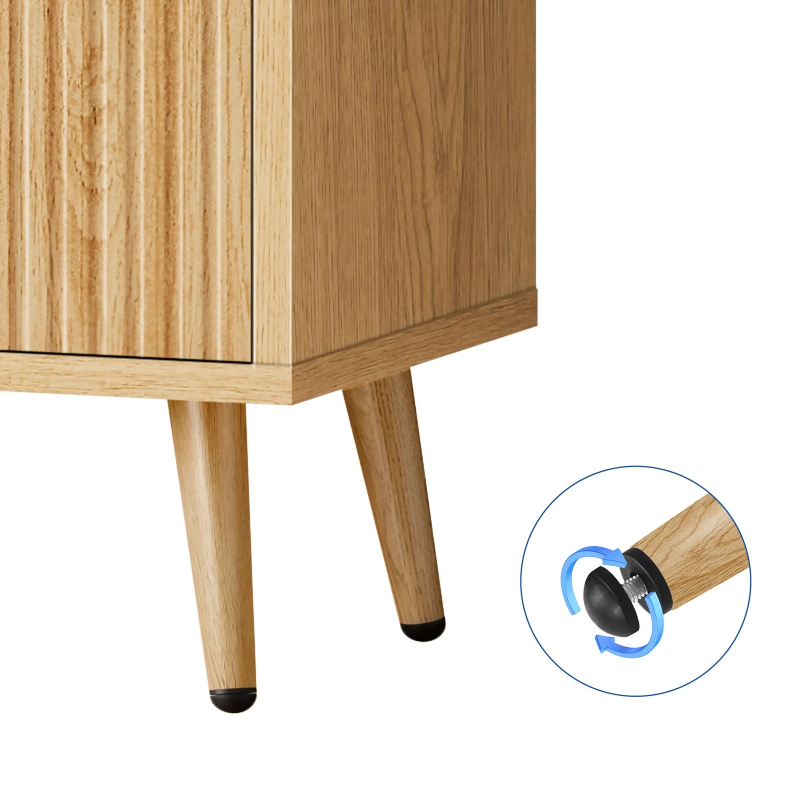 8 Alfordson Buffet Sideboard Cupboard Storage Cabinet Hallway Kitchen - Oak, 8 of 10