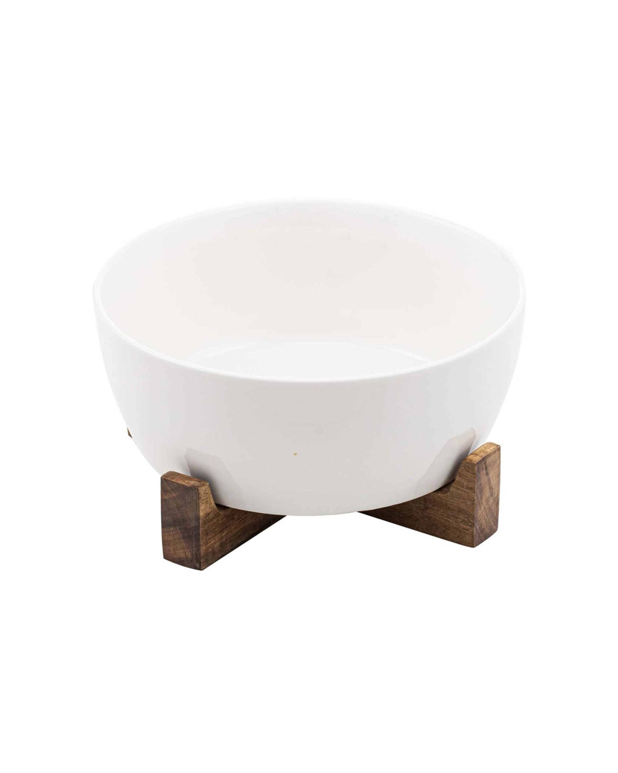 1 Ladelle Alto Oven To Table Porcelain Acacia Small Bowl With Trivet 21cm - White, 1 of 5