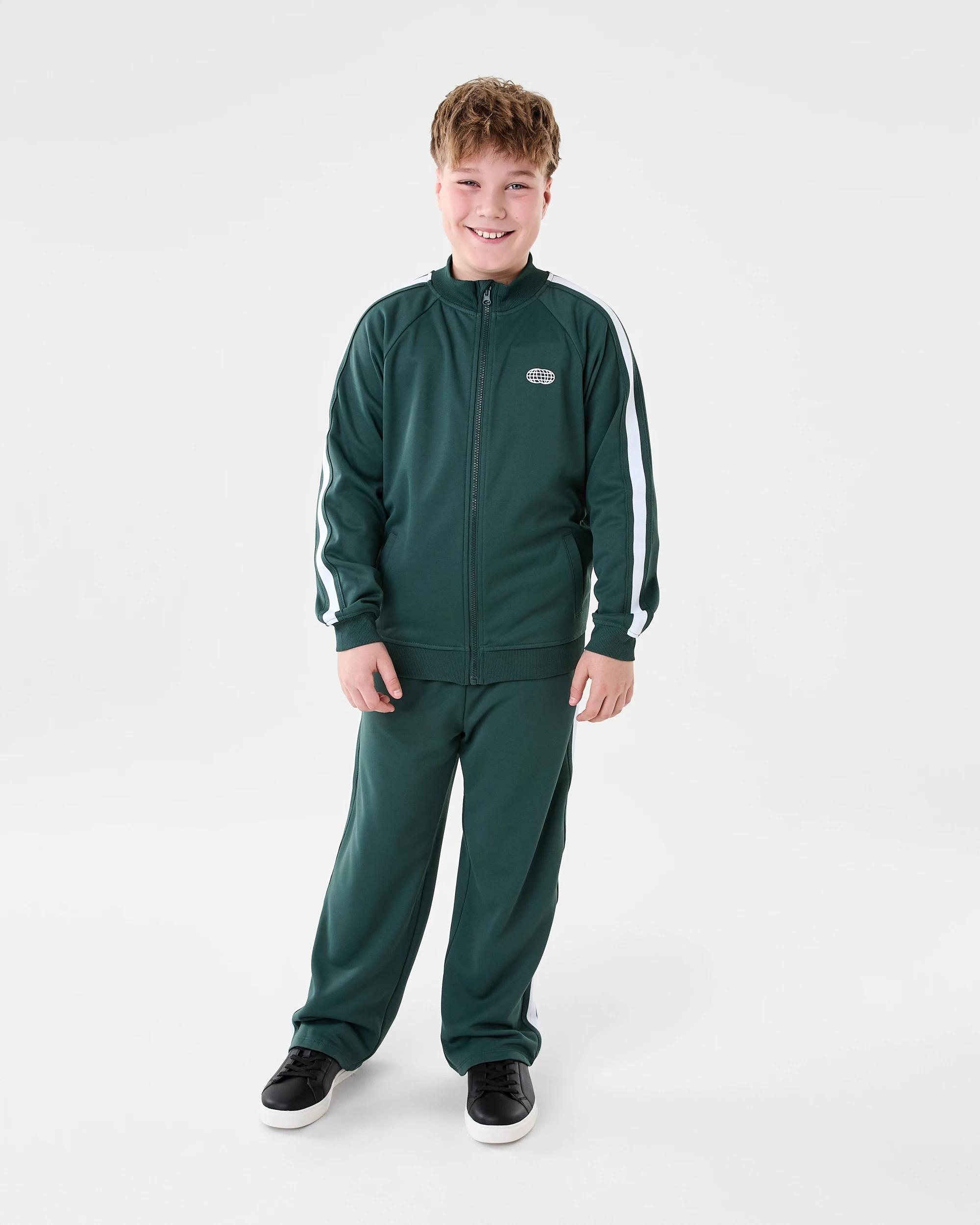 9 Tricot Zip Through Sweatshirt Grn Globe, 9 of 10