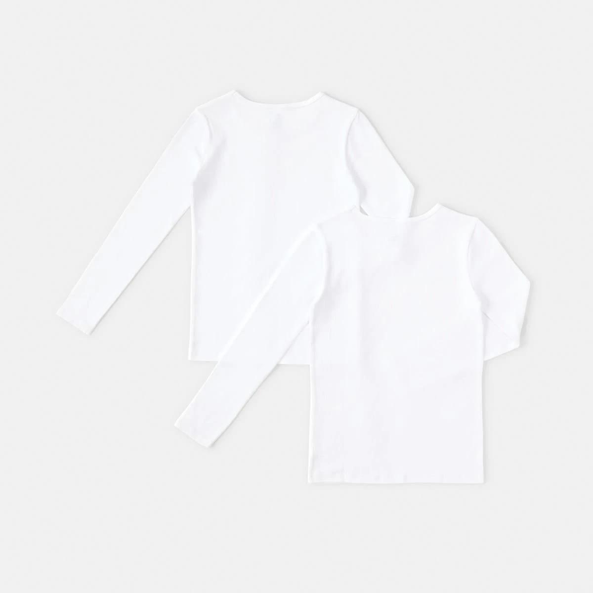 2 2 Pack Long Sleeve Thermal Top White, 2 of 4