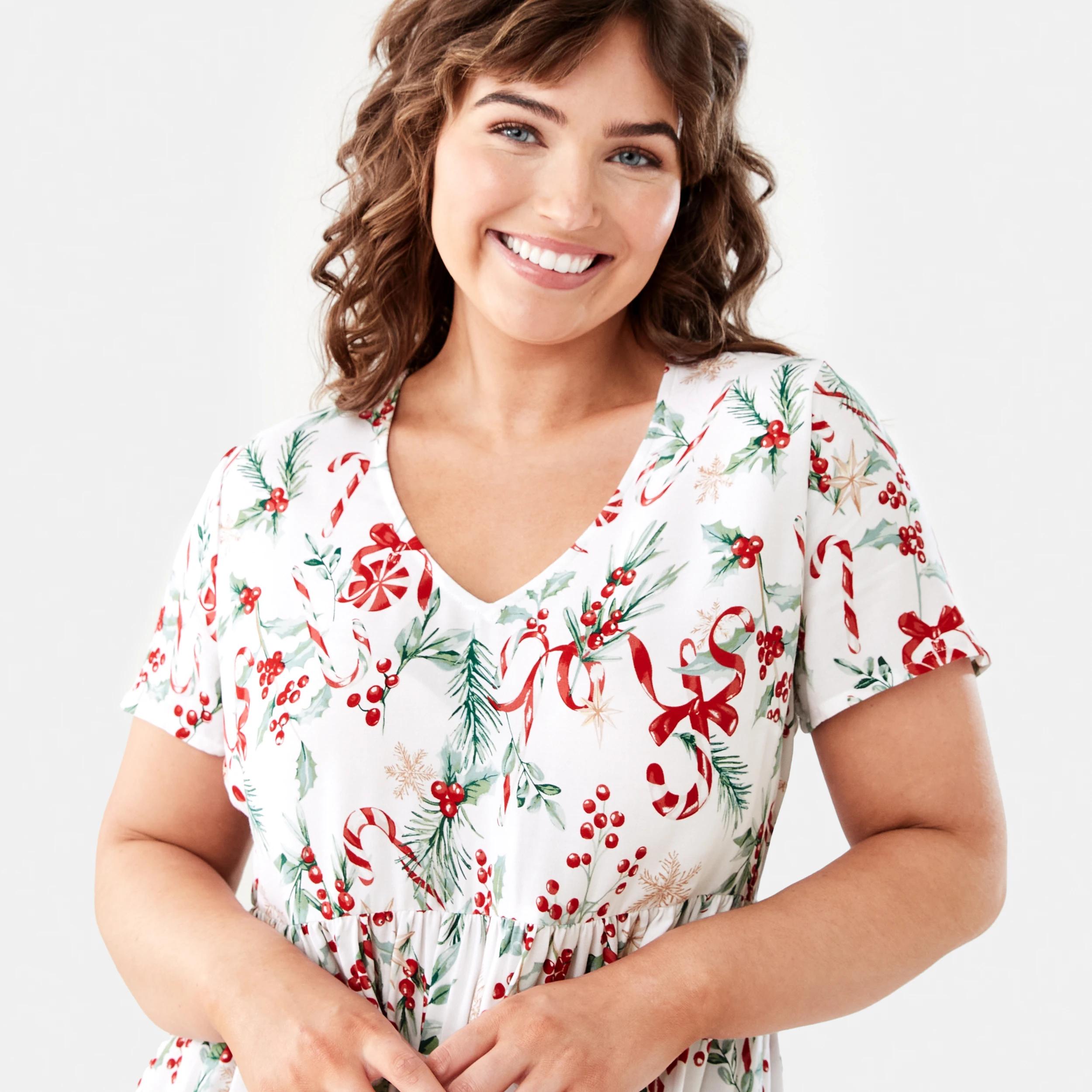 5 Short Sleeve Christmas Mini Dress Candy Cane, 5 of 8