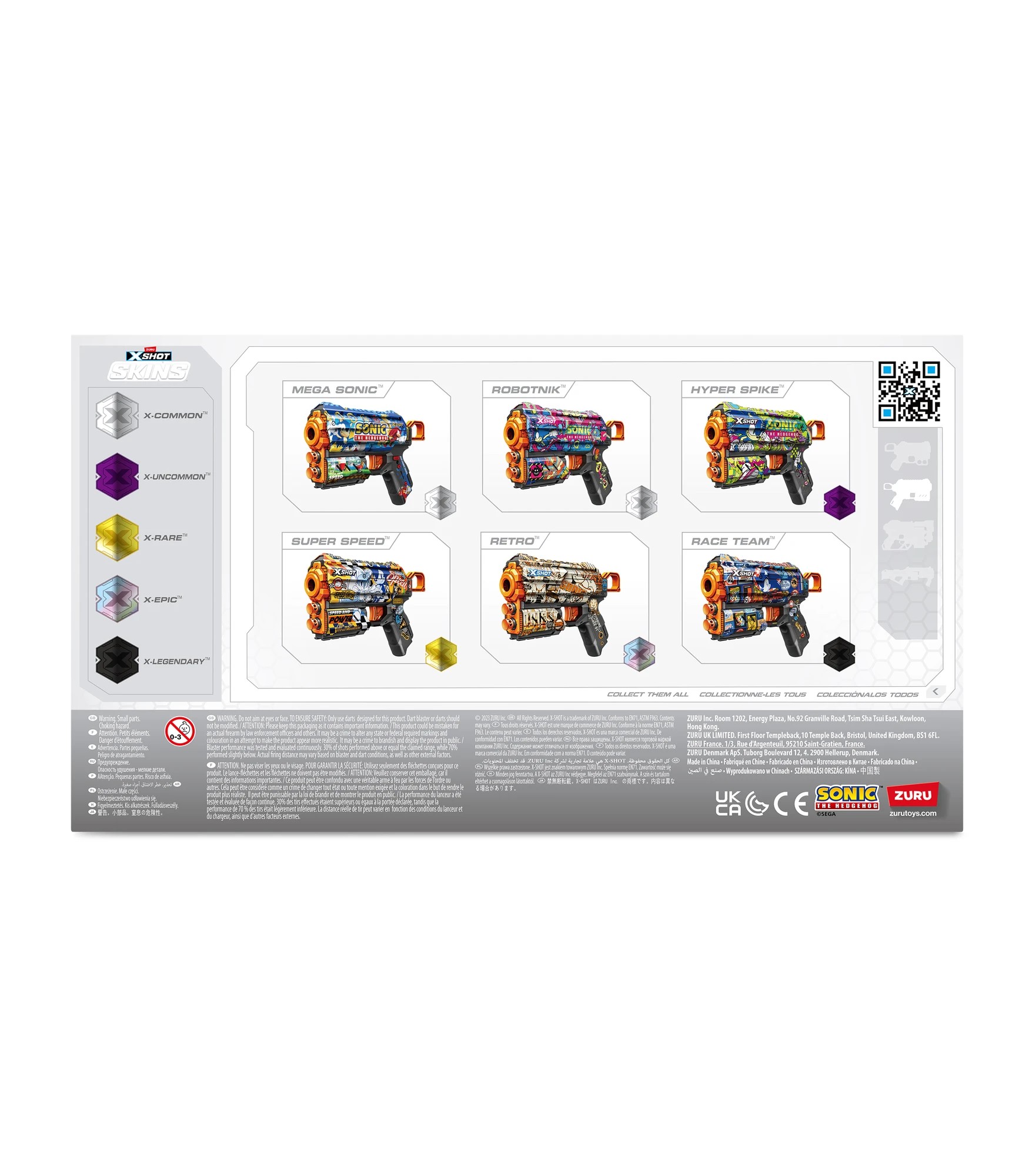 3 XSHOT Skins Flux Blaster - Mega Sonic Skin (8 Darts) by ZURU - Assorted* - Multi, 3 of 8
