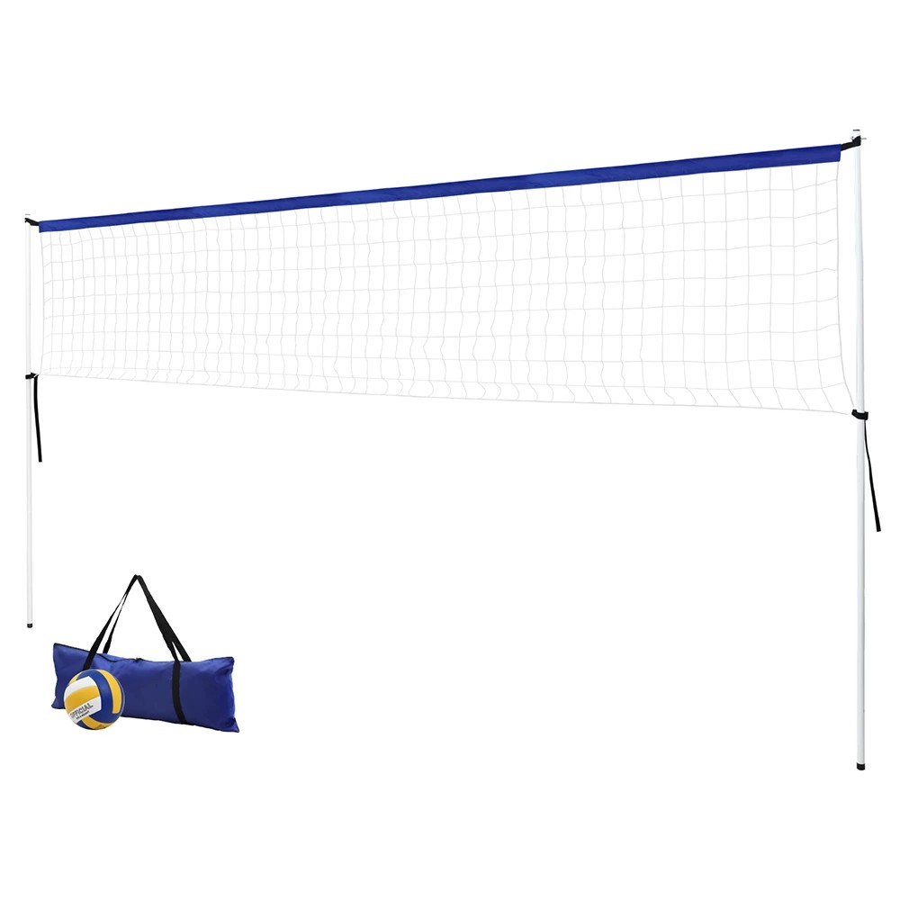 1 Everfit 6M Portable Volleyball Net Set Adjustable Height Multi-Sport Net with Ball and Bag - Blue, 1 of 6