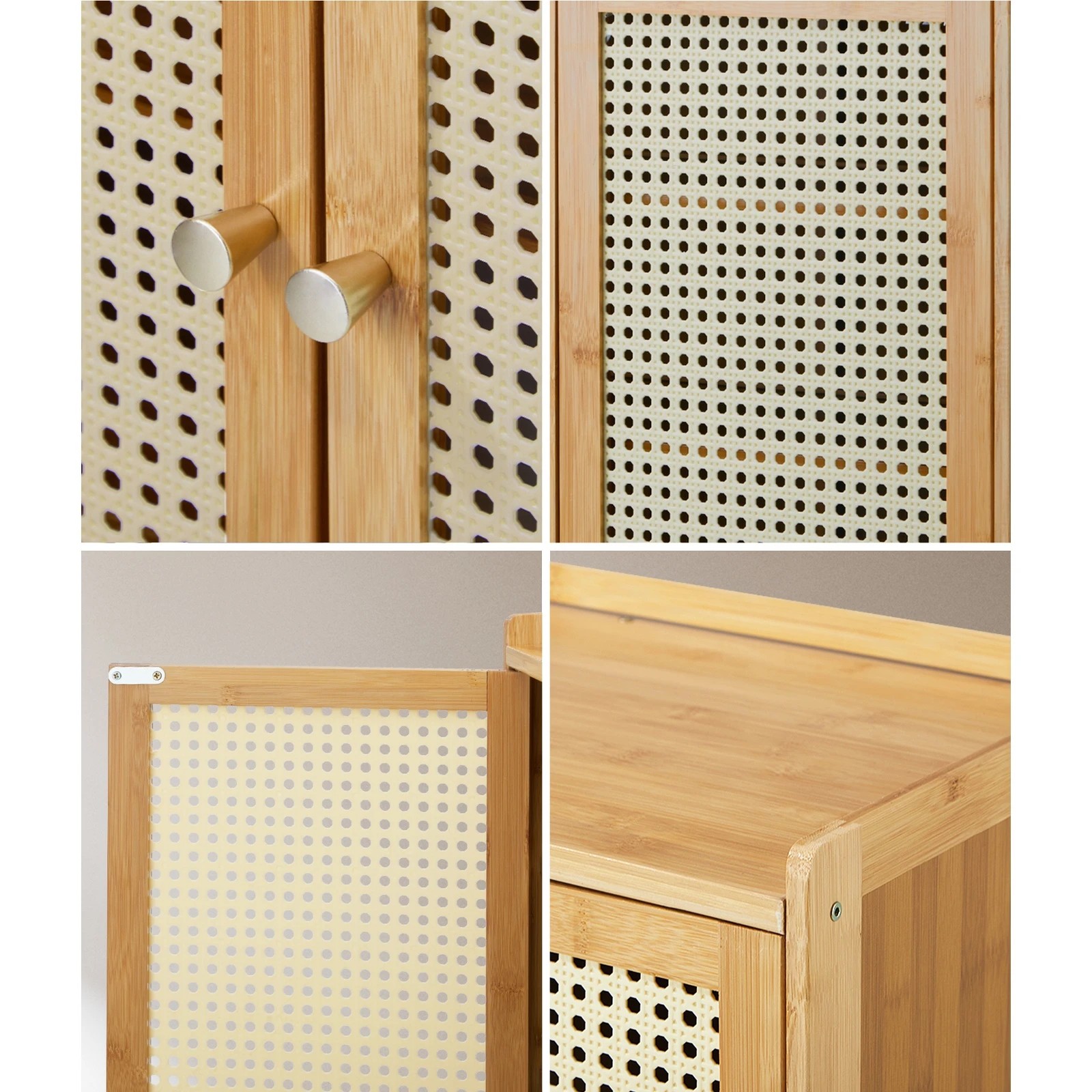 5 Oikiture Shoe Storage Cabinet Shoes Rack Organiser 7 Tier Shelf Rattan
 - Natural, 5 of 8