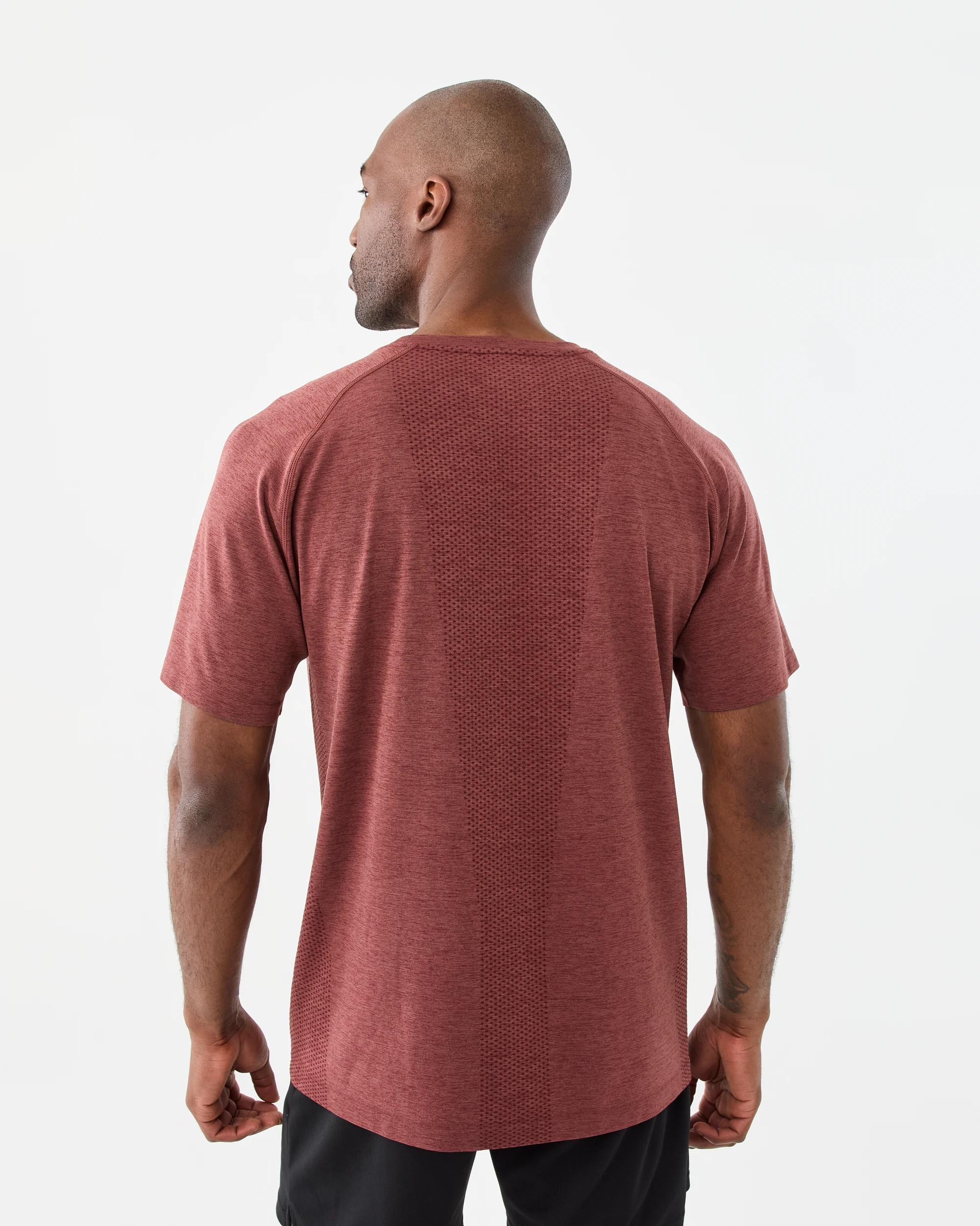 3 Active Mens Movement Seamfree T-shirt Cherry Bur, 3 of 6