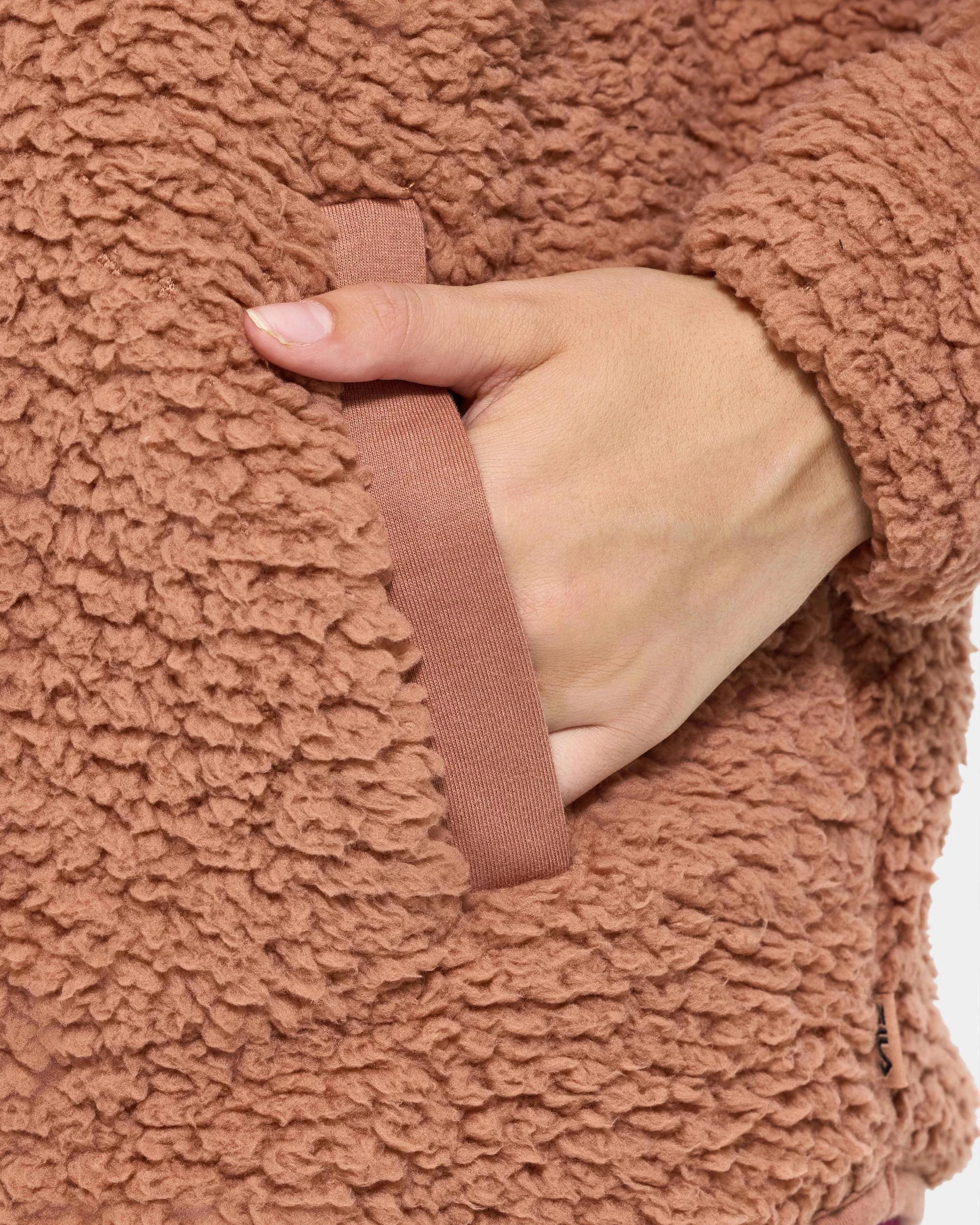 8 Fila Hallie Quarter Zip Teddy Fleece Top SHEER, 8 of 10