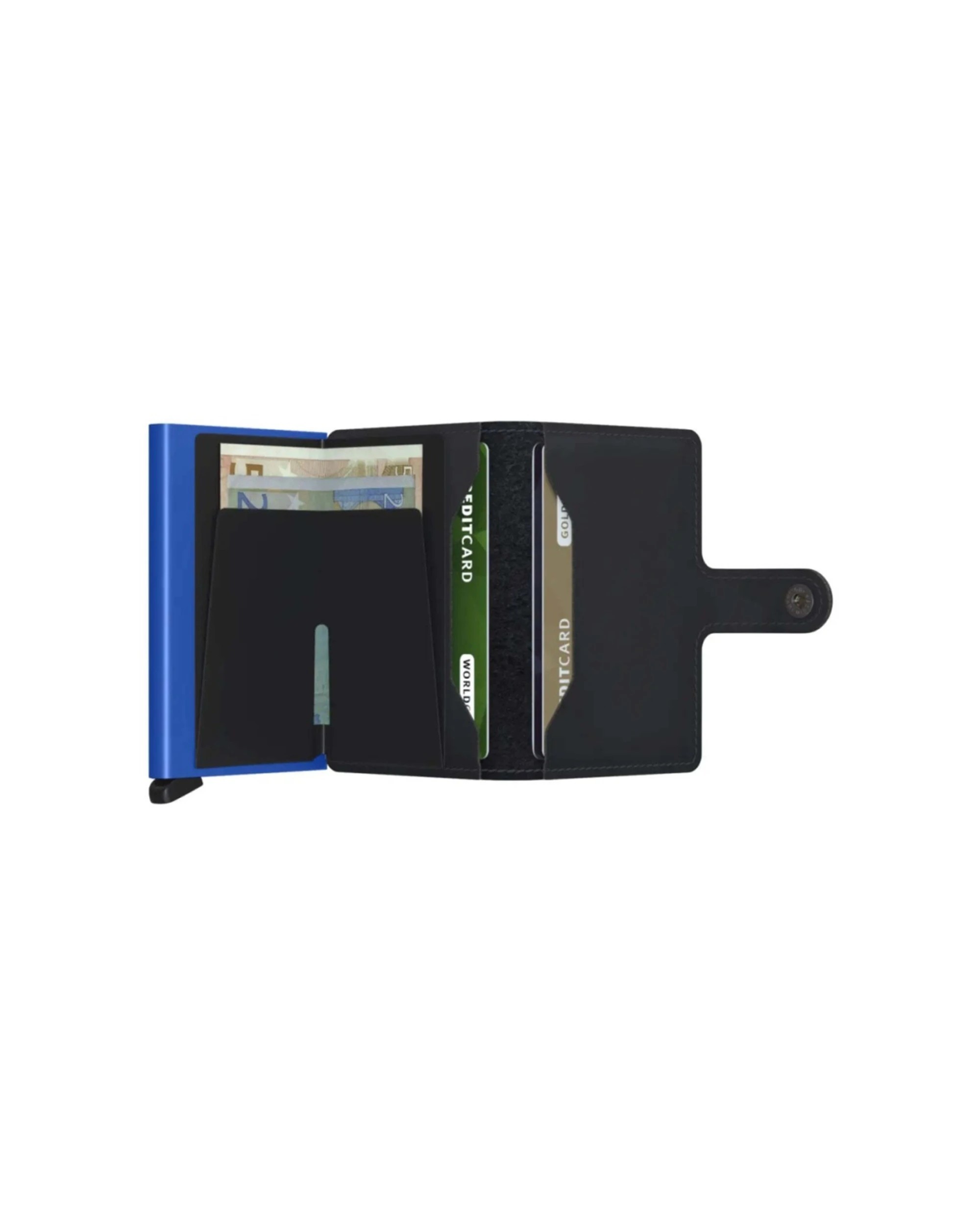 4 Secrid Miniwallet Compact RFID Aluminium Leather Card Wallet Secure Slim - Blue, 4 of 5
