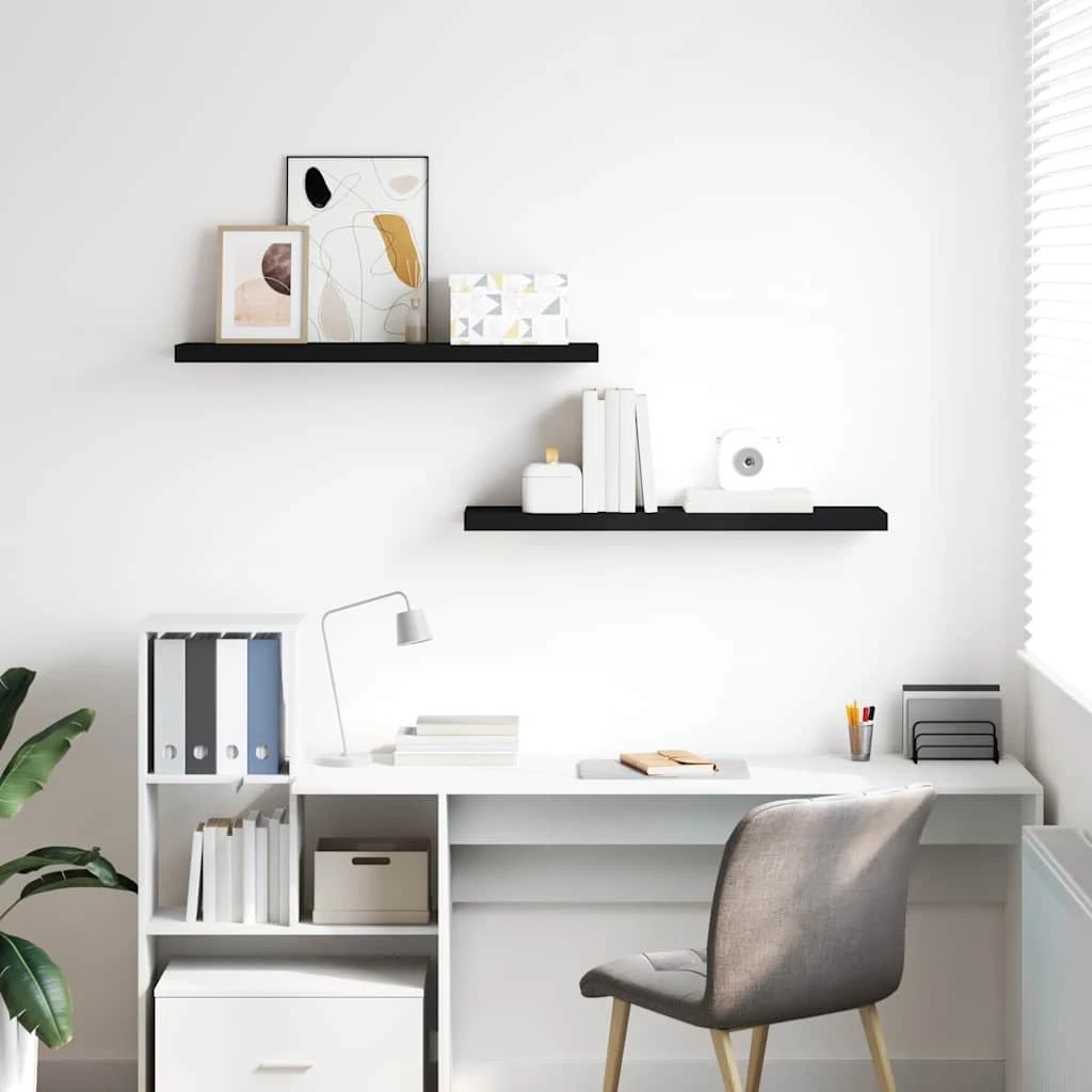 3 vidaXL Wall shelf Wall mounting - Black, 3 of 9