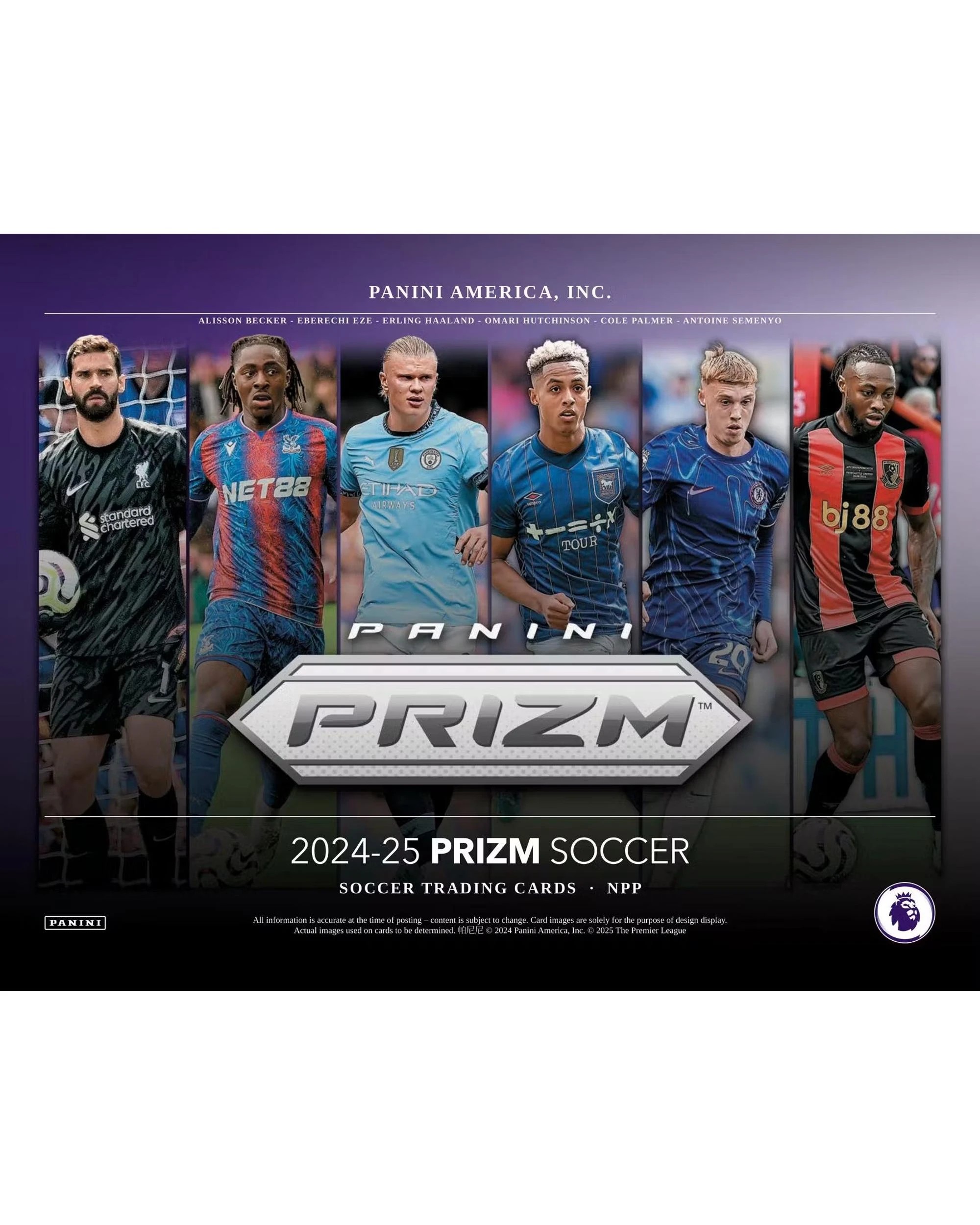 2 Panini 2024/2025 Premier League Prizm Soccer Retail Pack, 2 of 6