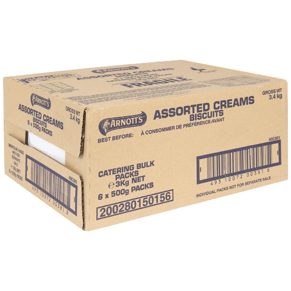 1 Arnott's Assorted Creams Biscuits 3kg, 1 of 3