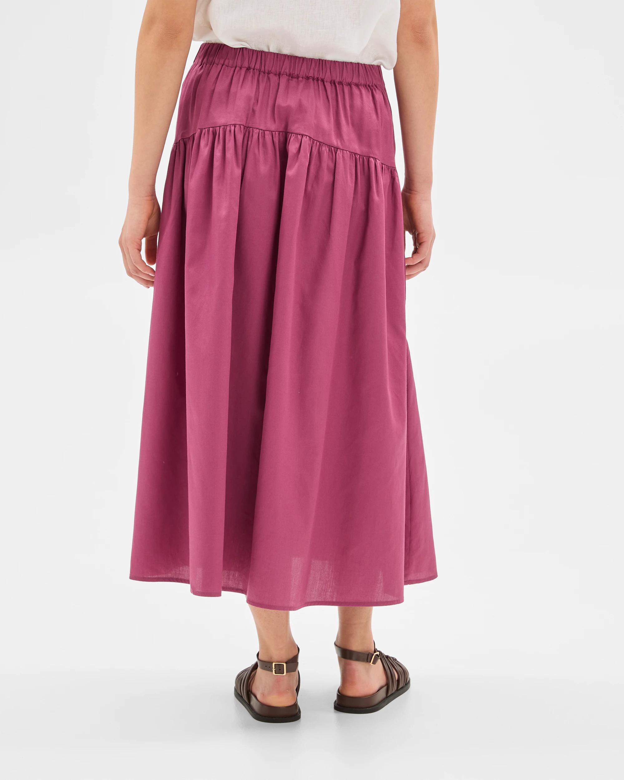 8 Target Australian Cotton Yoke Detail Midi Skirt BERRY, 8 of 8