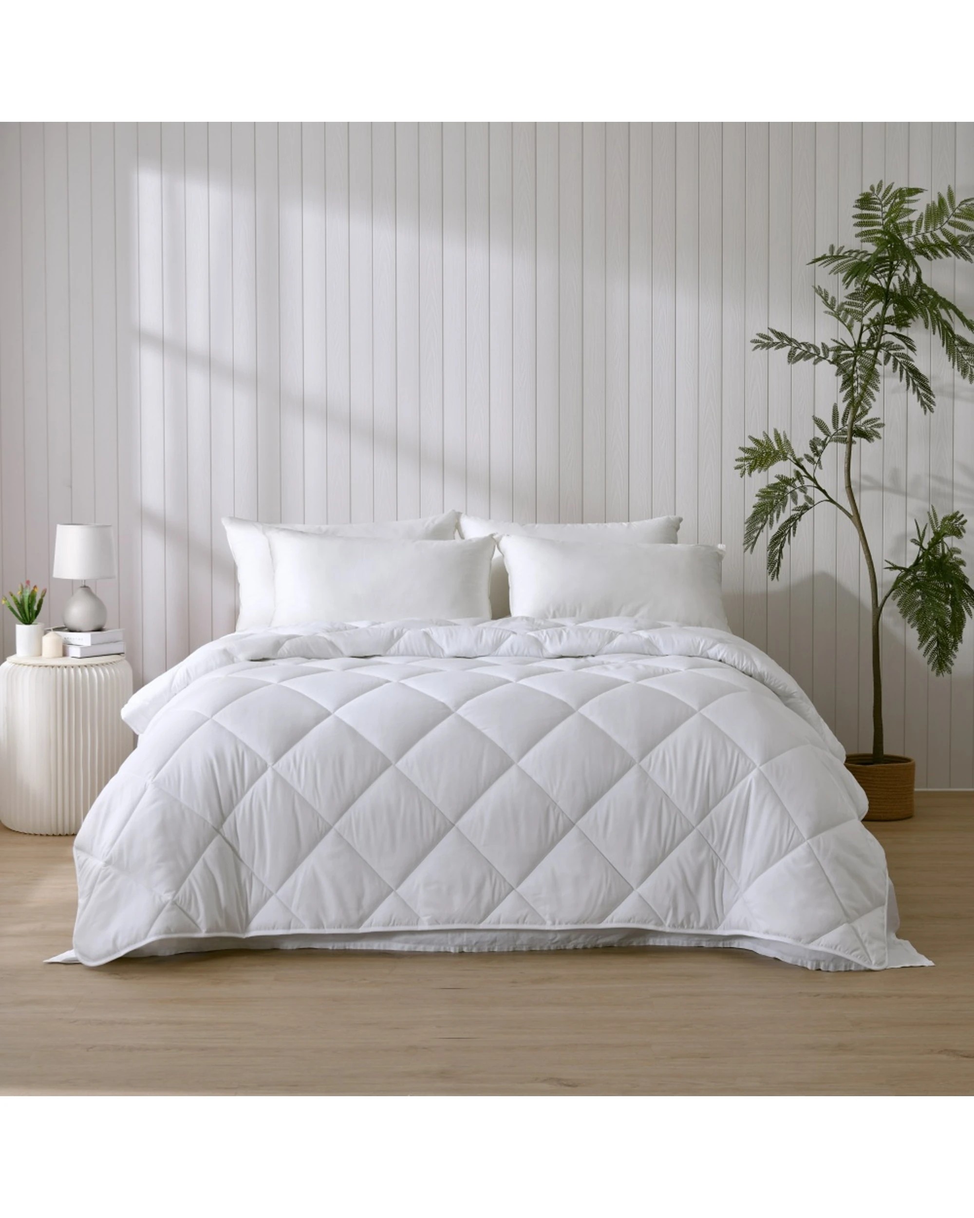2 Jason Commercial Repreve rPET Winter Weight Quilt Home Bedding - Single Bed - White, 2 of 2