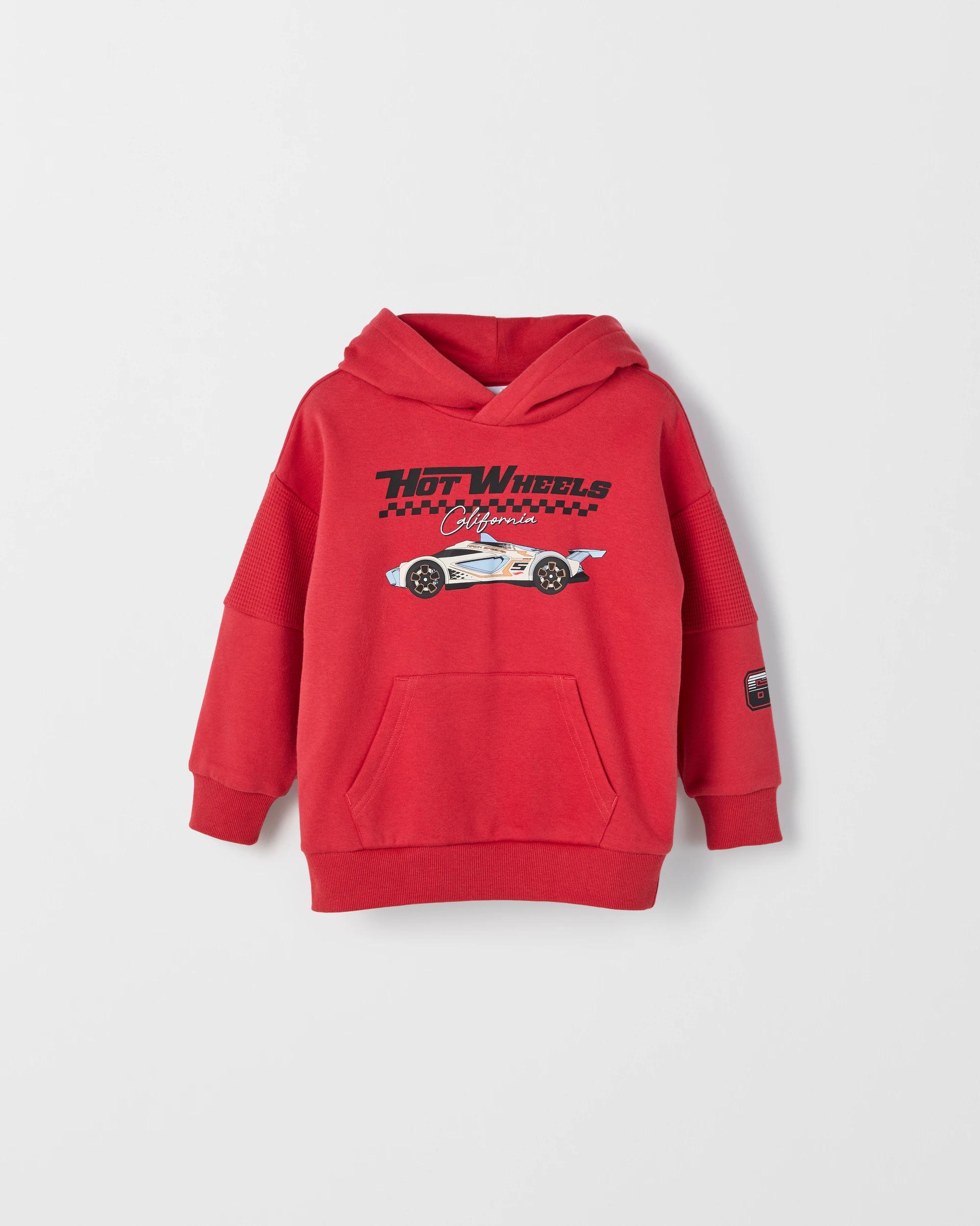 1 Hot Wheels Australian Cotton Blend Sweat Hoodie RED, 1 of 3
