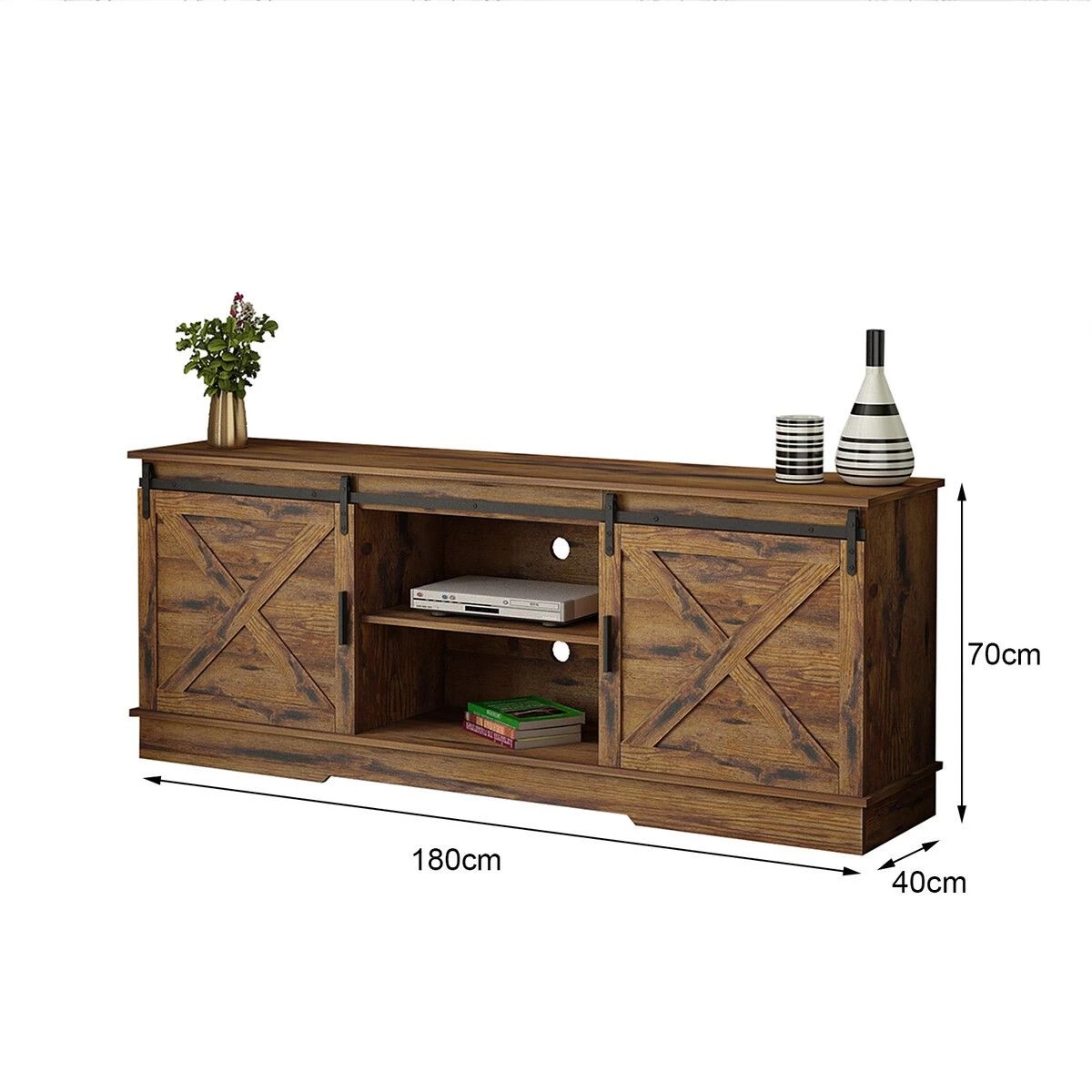 7 Ausway TV Kitchen Cabinet Stand Entertainment Unit Sideboard Buffet, 7 of 9