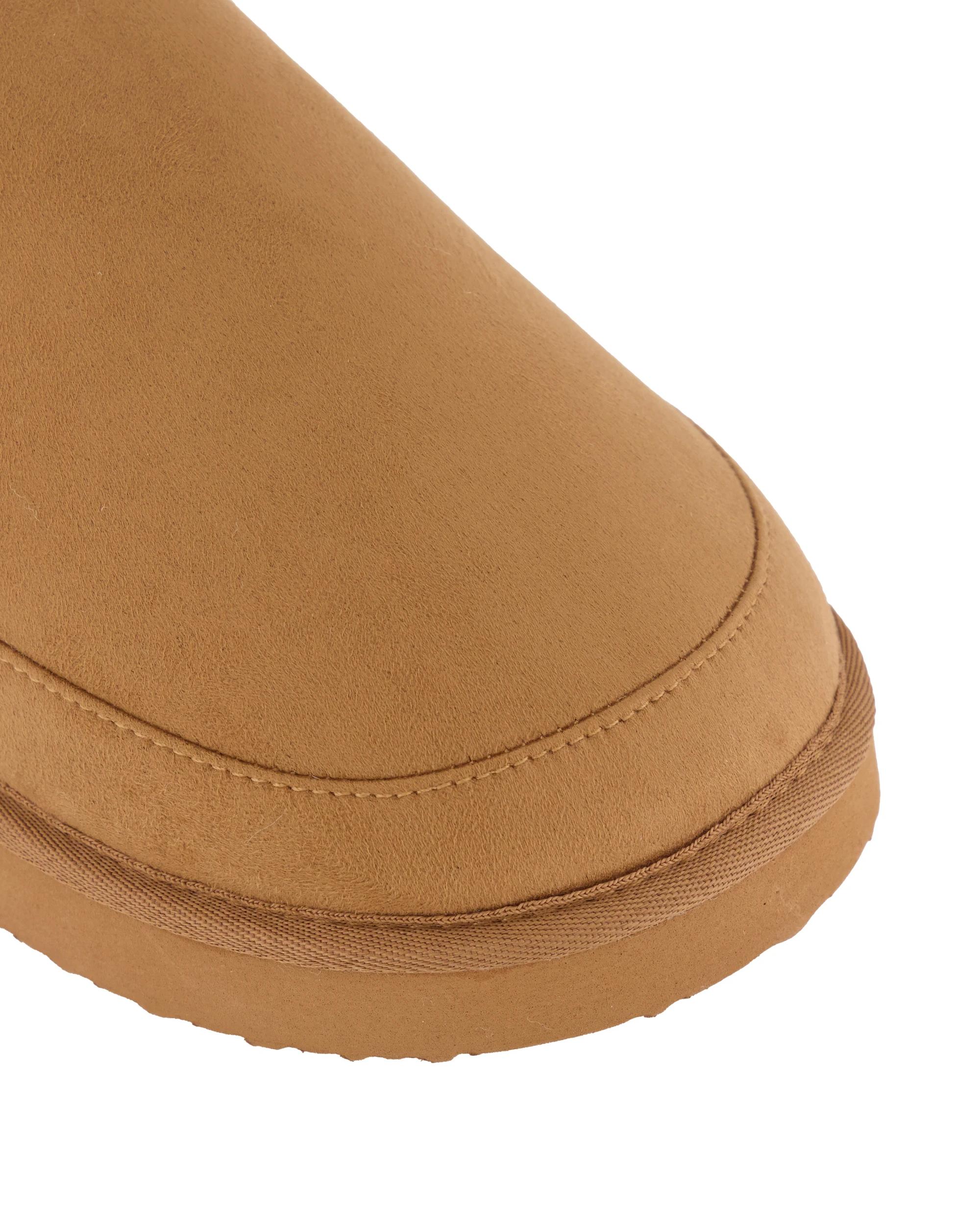 3 Fur Lined Scuffs Chestnut, 3 of 3