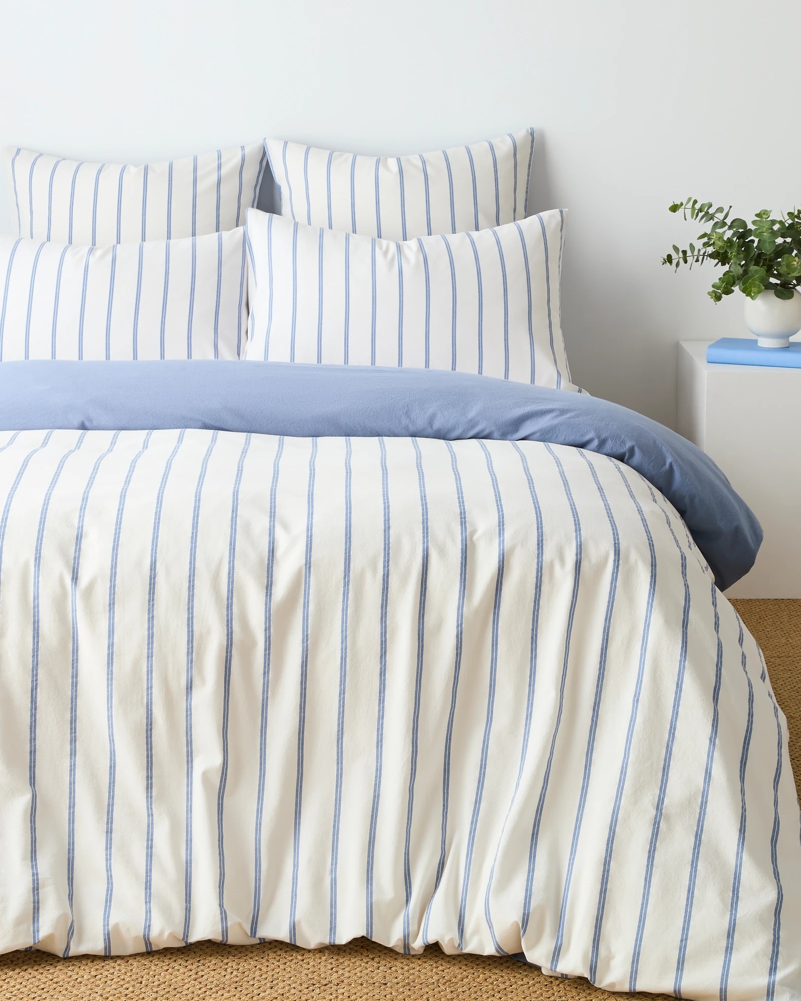 2 Arlo Stonewash Stripe Quilt Cover Set
 - Queen Bed
 - Blue, 2 of 8