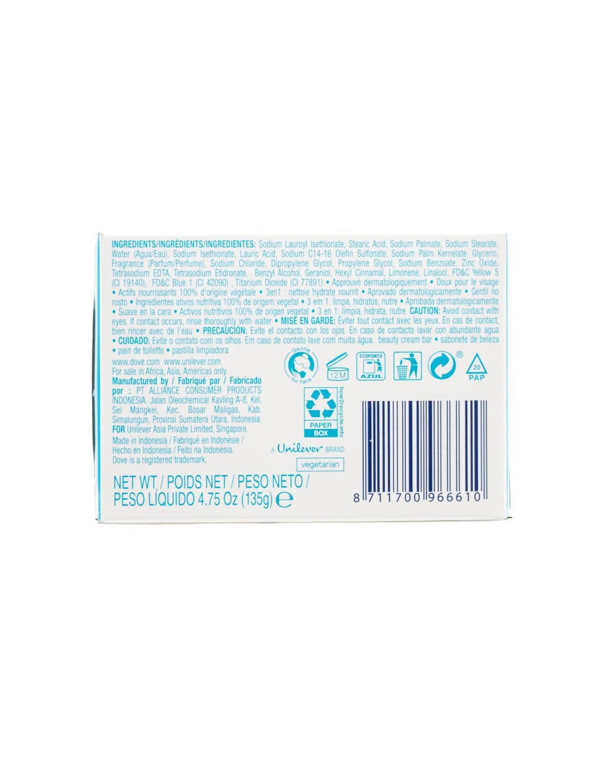 3 Dove 16PK Beauty Cream Bar Blue Fig Orange Blossom Scent Restoring Soap Pack 135g - White, 3 of 3