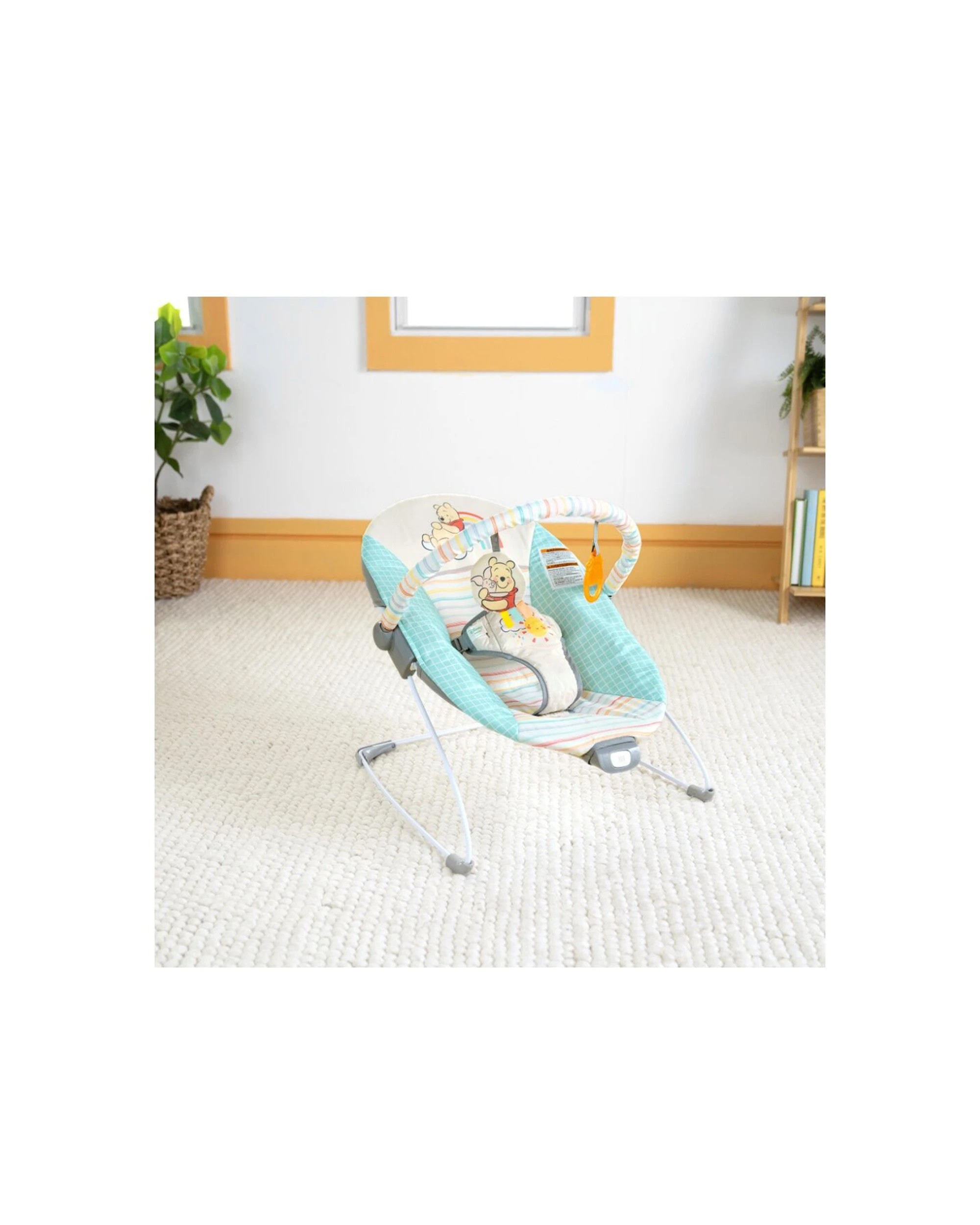 8 Bright Starts Disney Winnie The Pooh Hunny Hues Baby Vibrating Bouncer 0-6m - Multi, 8 of 8