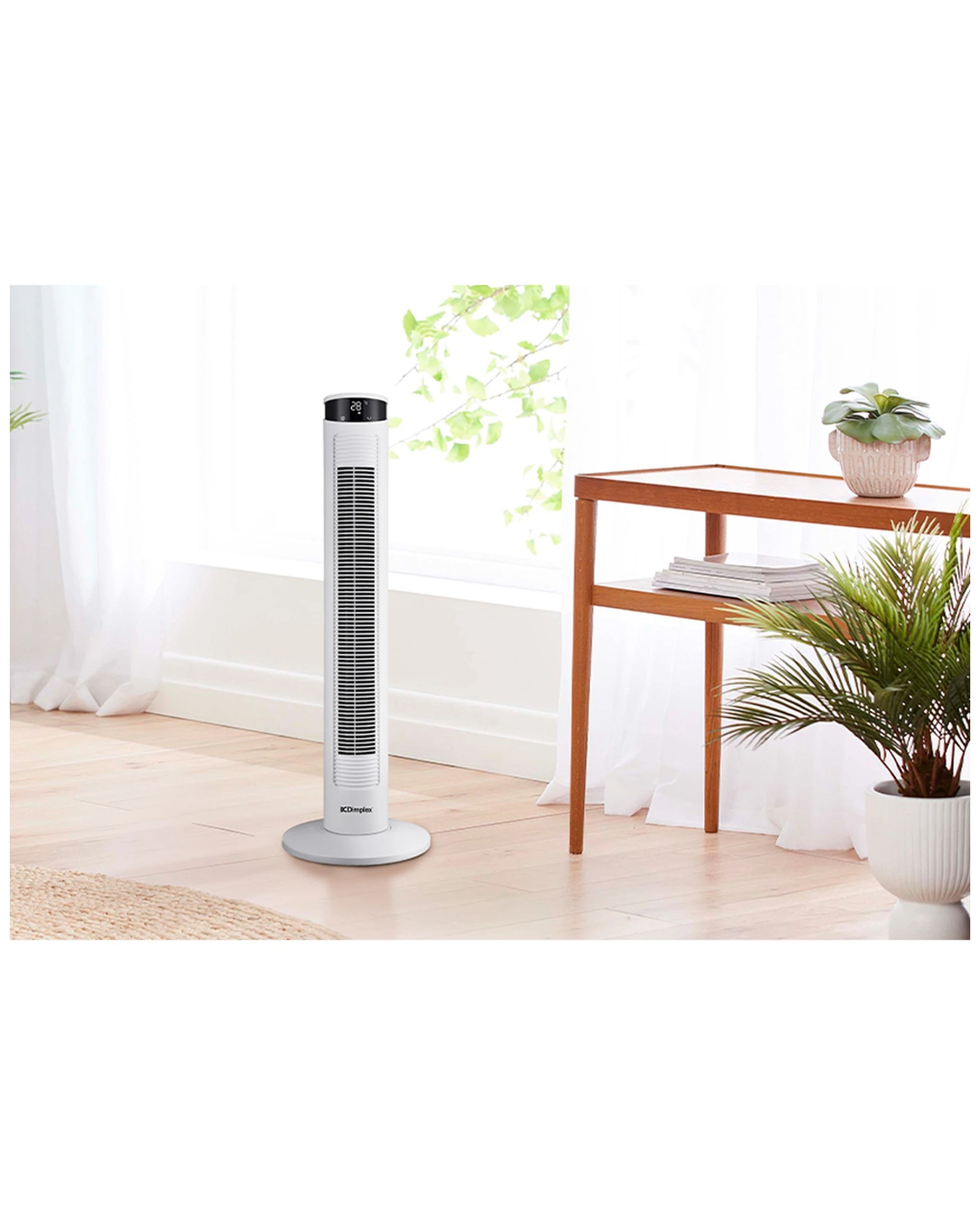 3 Dimplex 91cm 45w 3 Speed Cooling Portable Oscillating Tower Fan W/ Remote - White, 3 of 6