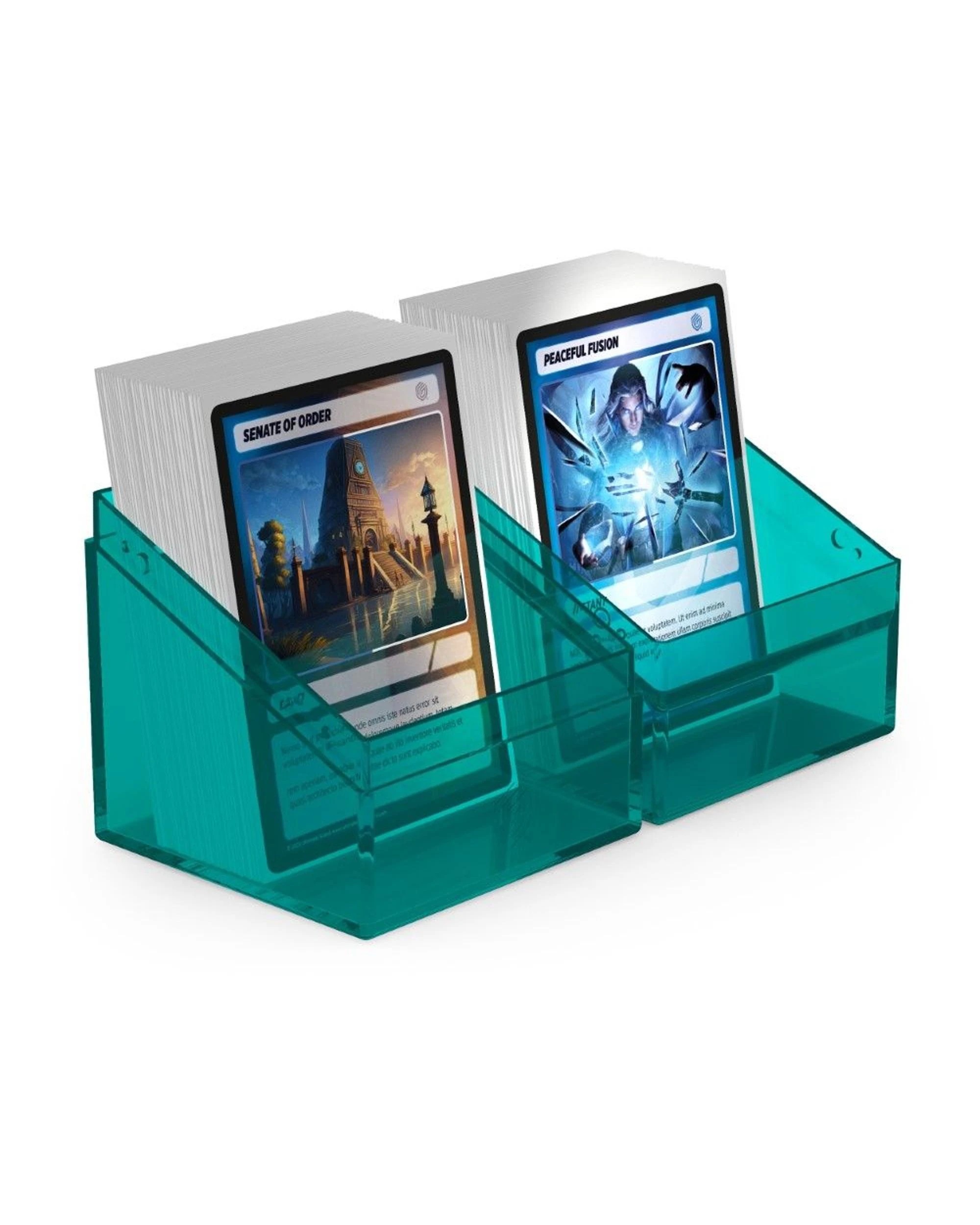 3 Ultimate Guard Boulder 100+ Clear Deck Case - Malachite - Blue, 3 of 3