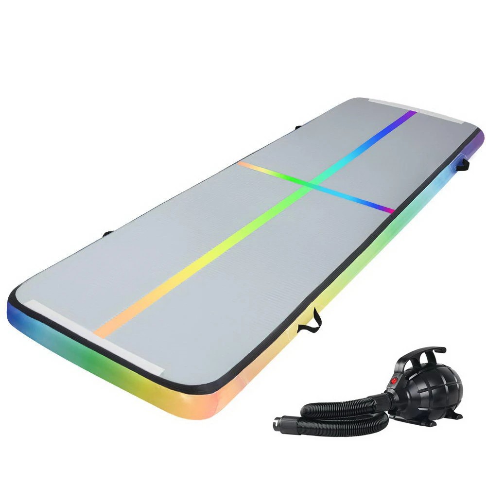 1 Everfit 4M Air Track Gymnastics Tumbling Exercise Mat W/ Pump Inflatable - Multi, 1 of 6