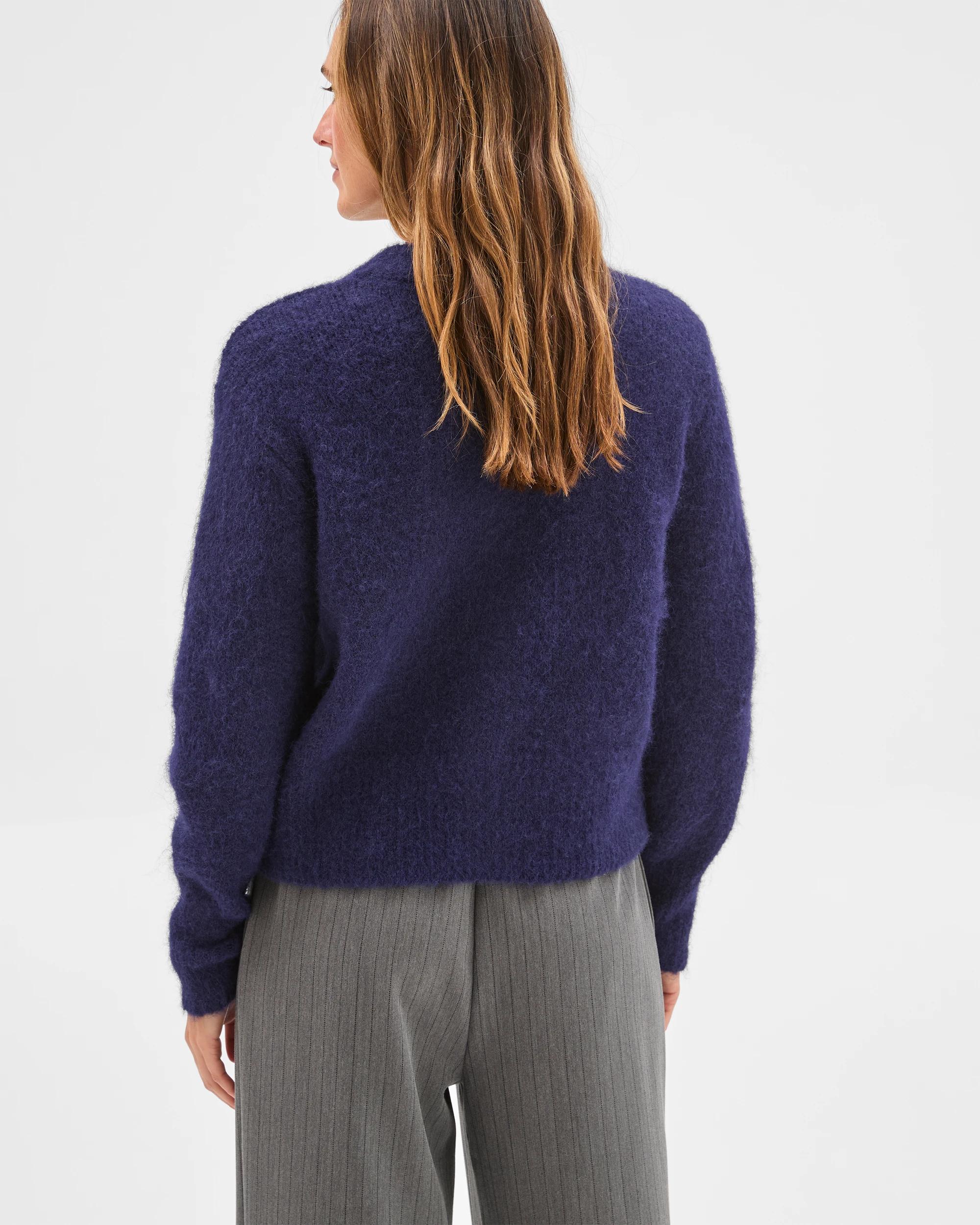 6 Preview Long Sleeve Plush Cardigan INK NAVY, 6 of 6