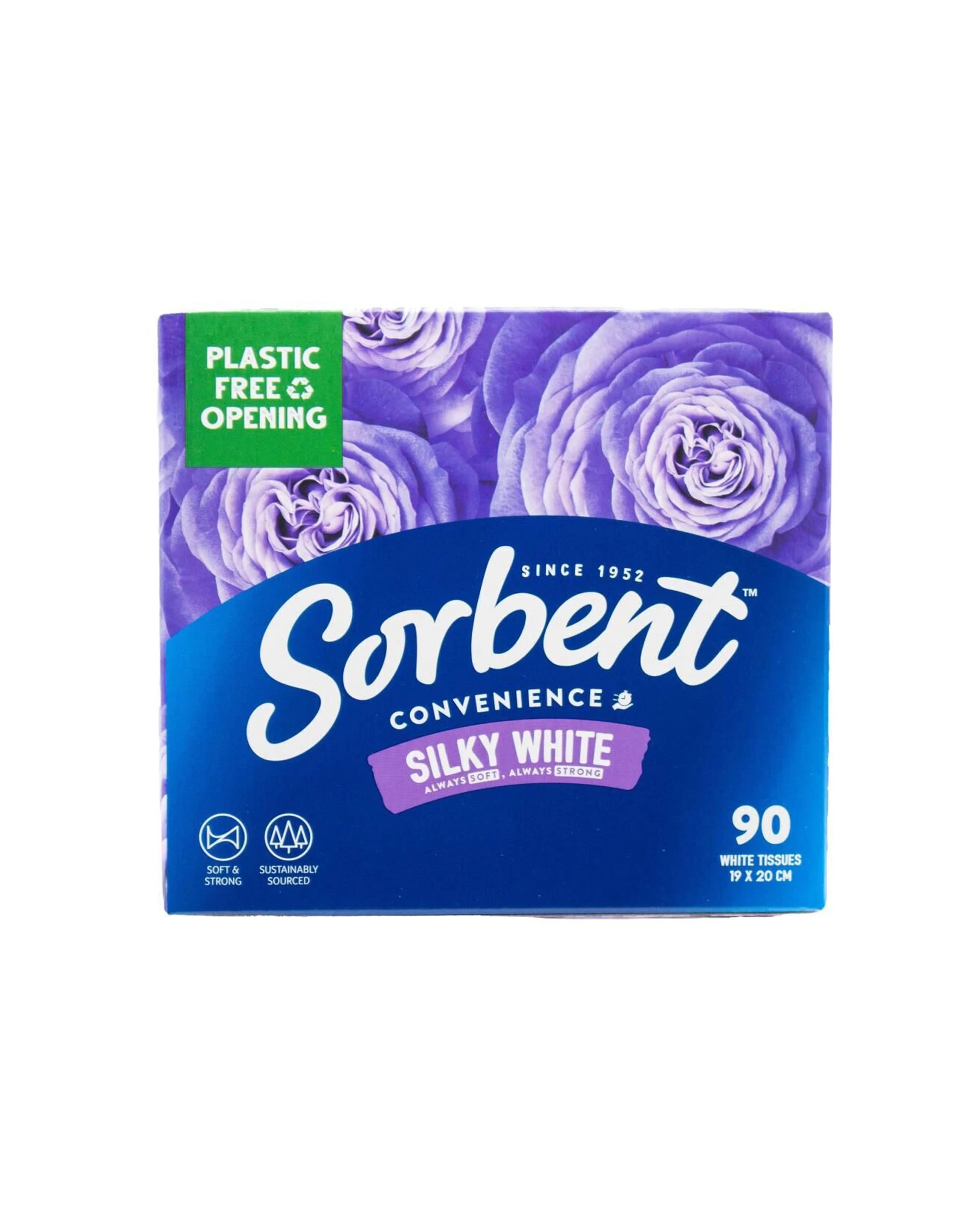 2 Sorbent 24PK 90pc Soft Facial Home Office Paper Tissues Disposable - White, 2 of 4