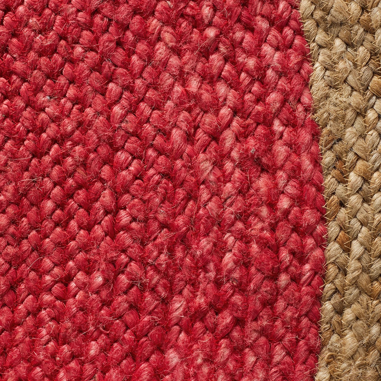 5 Common Ground Rugs Solace Polo 150x150cm - Small Round Handwoven Jute Rug - Red, 5 of 6