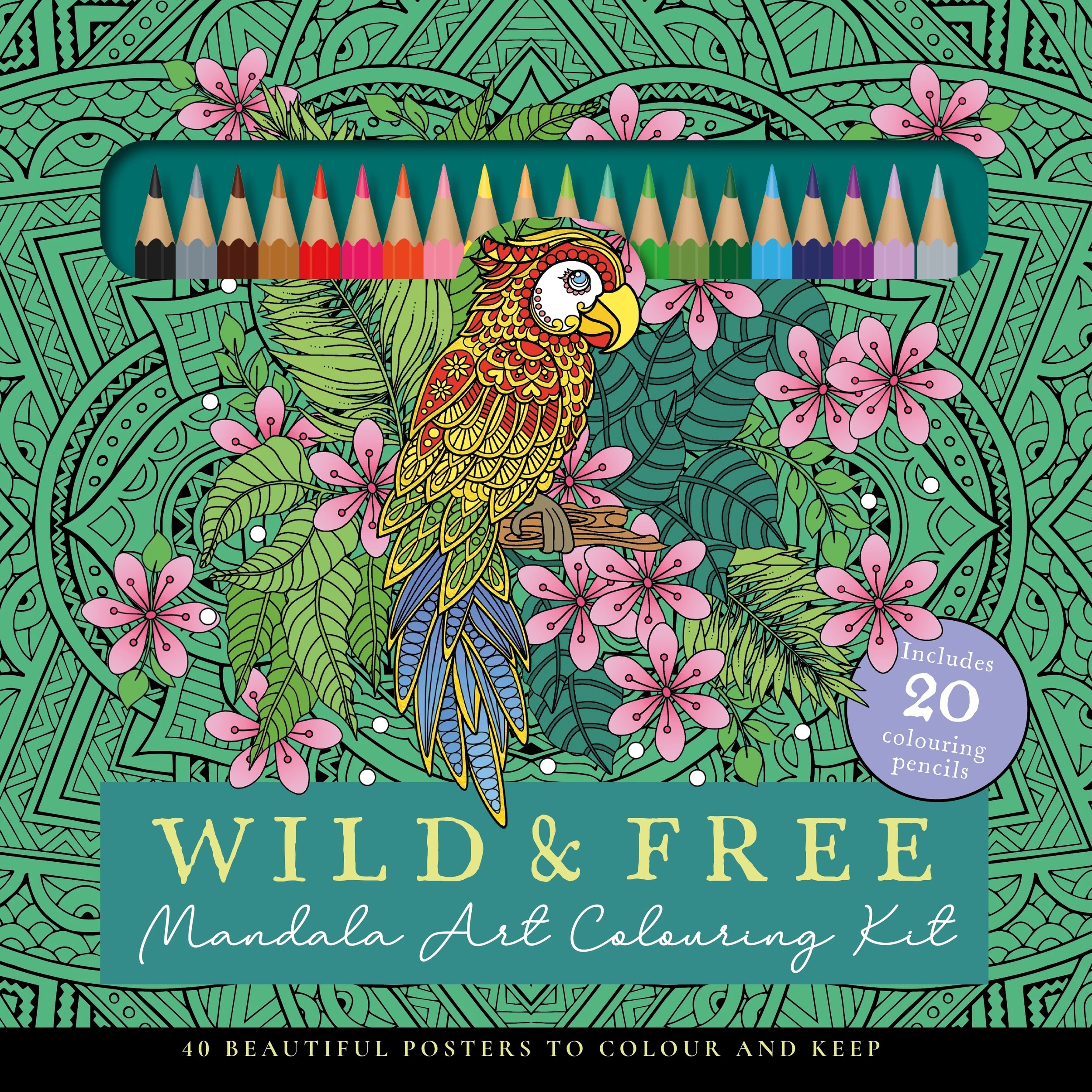1 Wild & Free Mandala Art Colouring Kit - Book, 1 of 1