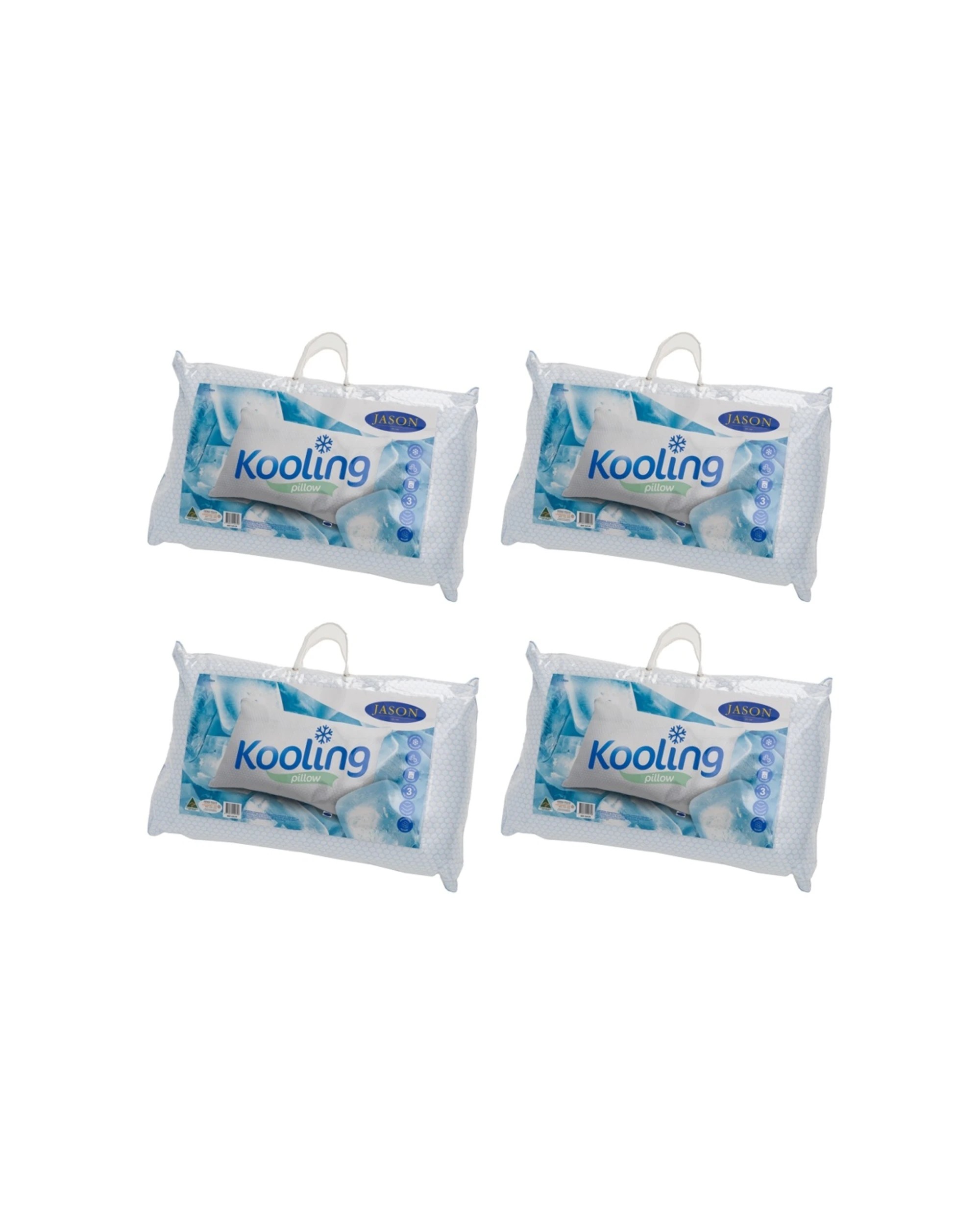 1 Jason Kooling Firm Pillow Cooling Knitted Polyethylene Surface Standard 4PK - White, 1 of 3