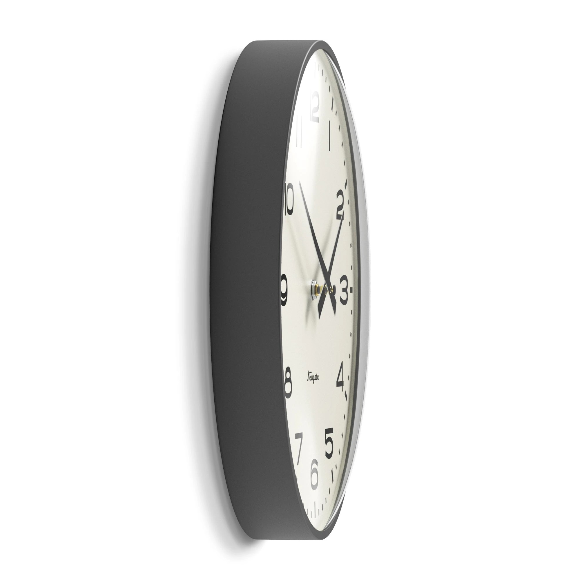 5 Newgate Radio City Wall Clock Black Arabic Dial - Matte Blizzard Grey - Grey, 5 of 5