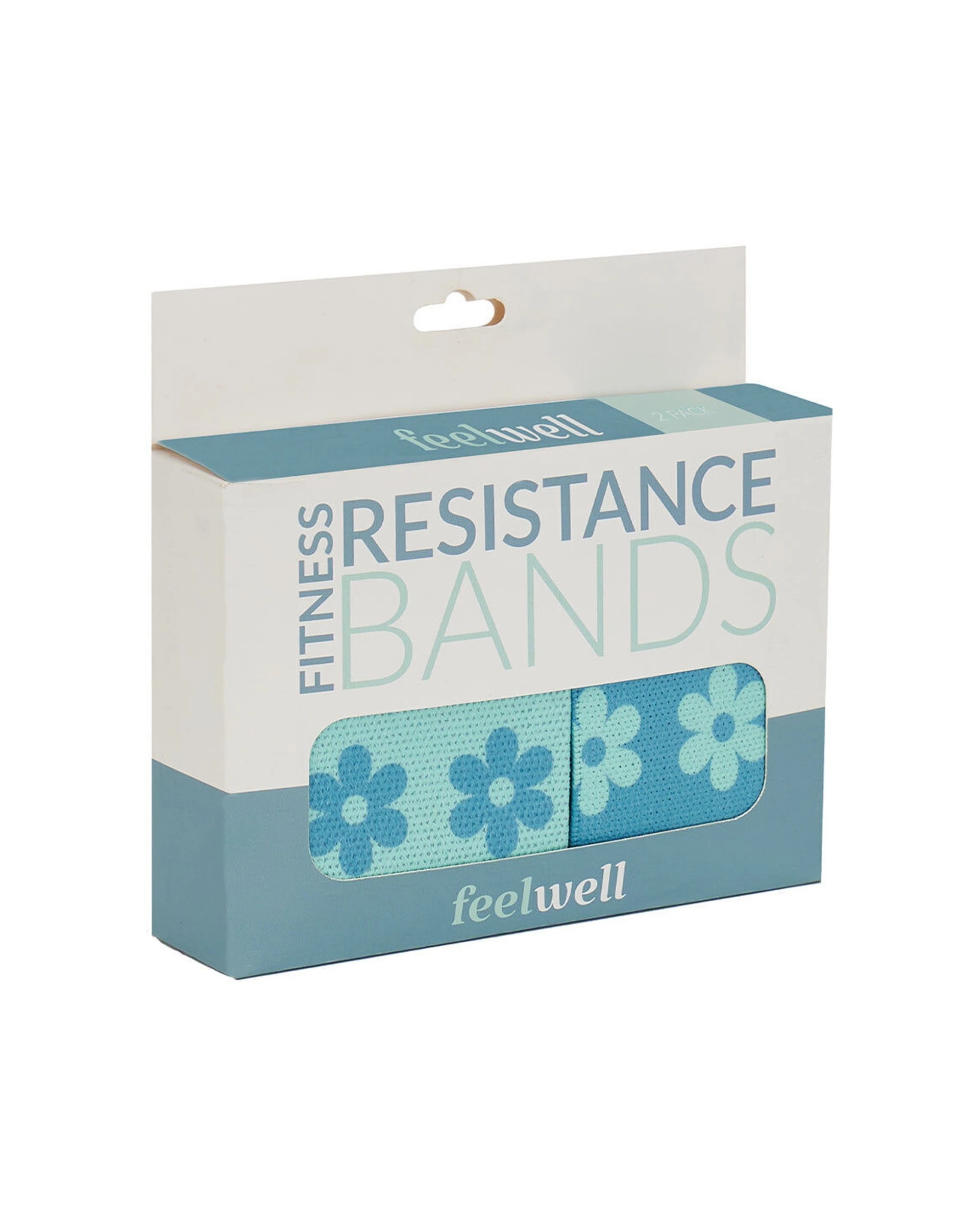 2 Annabel Trends Feel Well Resistance Bands 2 Pack Hard And Medium Polyester - Blue, 2 of 9